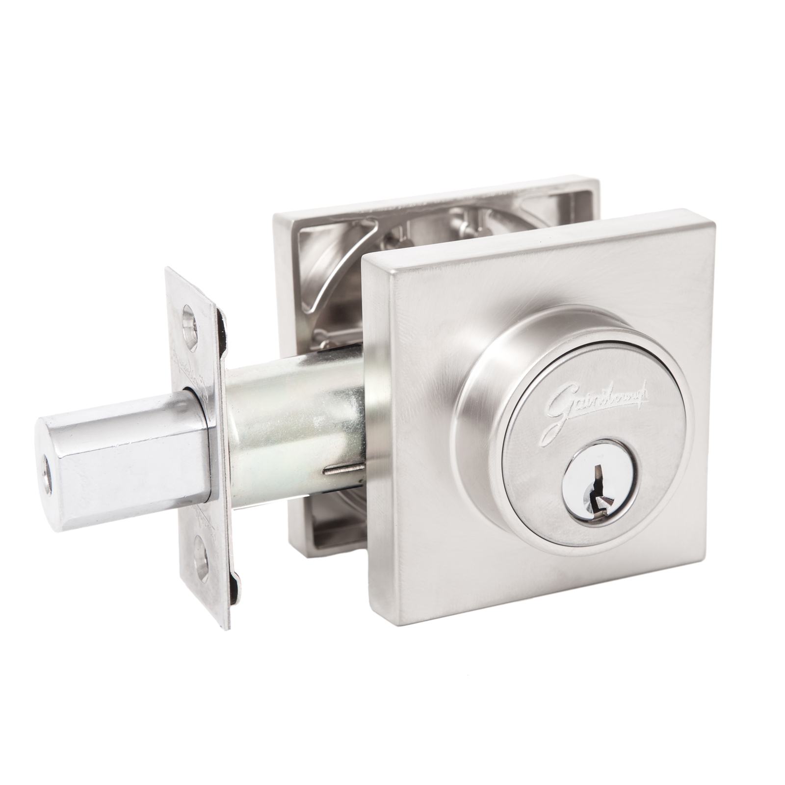 Gainsborough Stainless Steel G4 Series Slim Square Single Cylinder Deadbolt Bunnings Australia