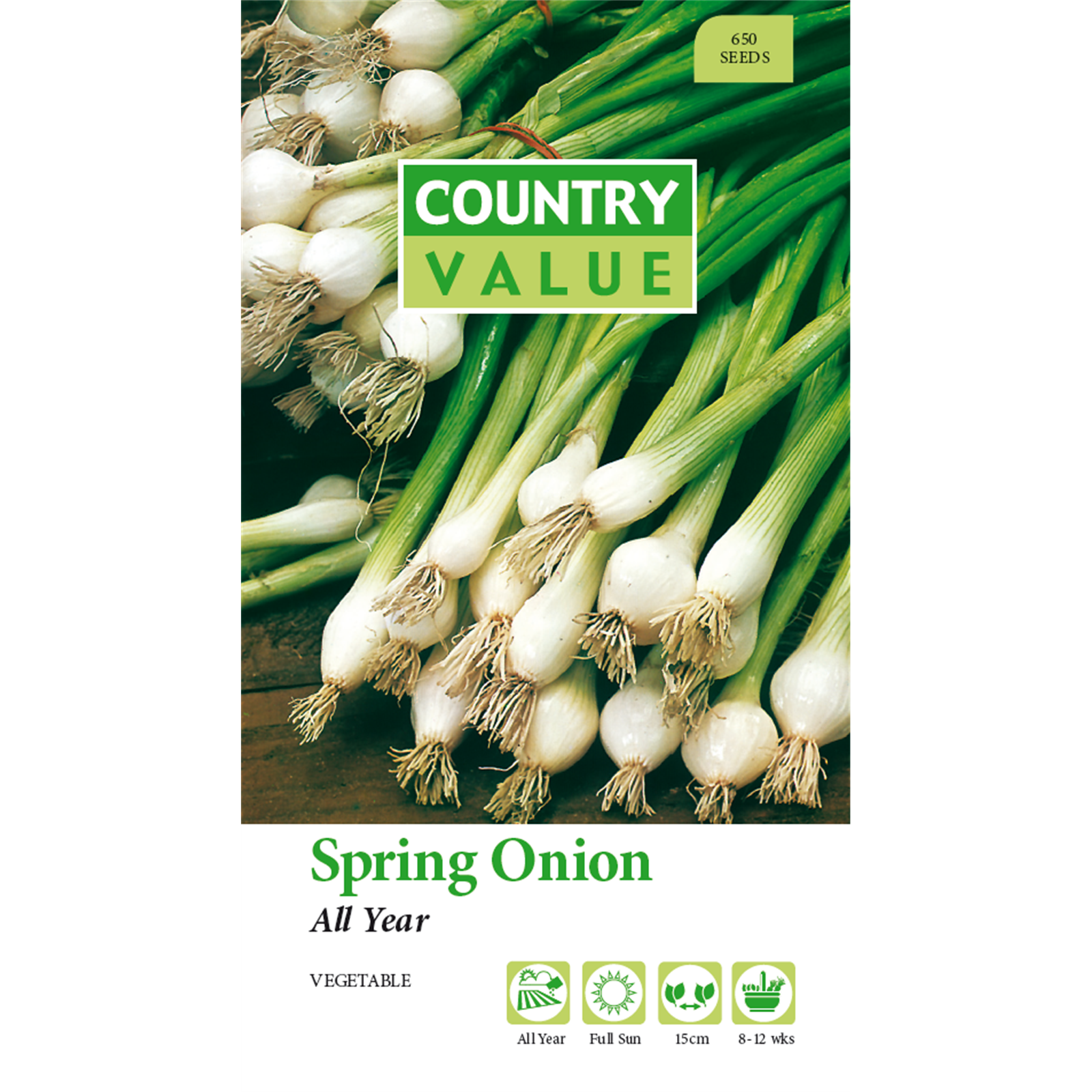 Country Value All Year Spring Onion Vegetable Seeds - Bunnings Australia