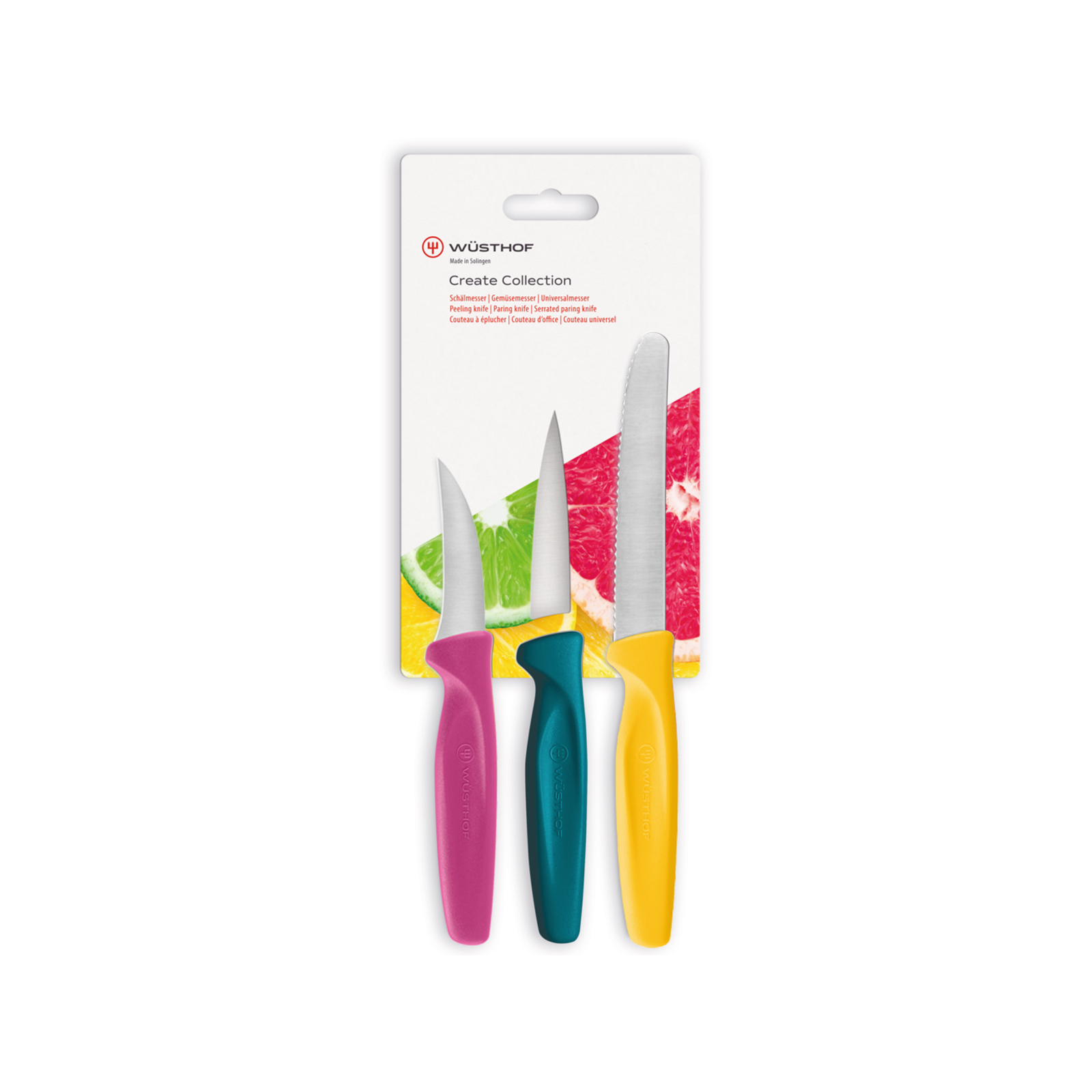 3pc wusthof create collection kitchen prep knife set bunnings australia
