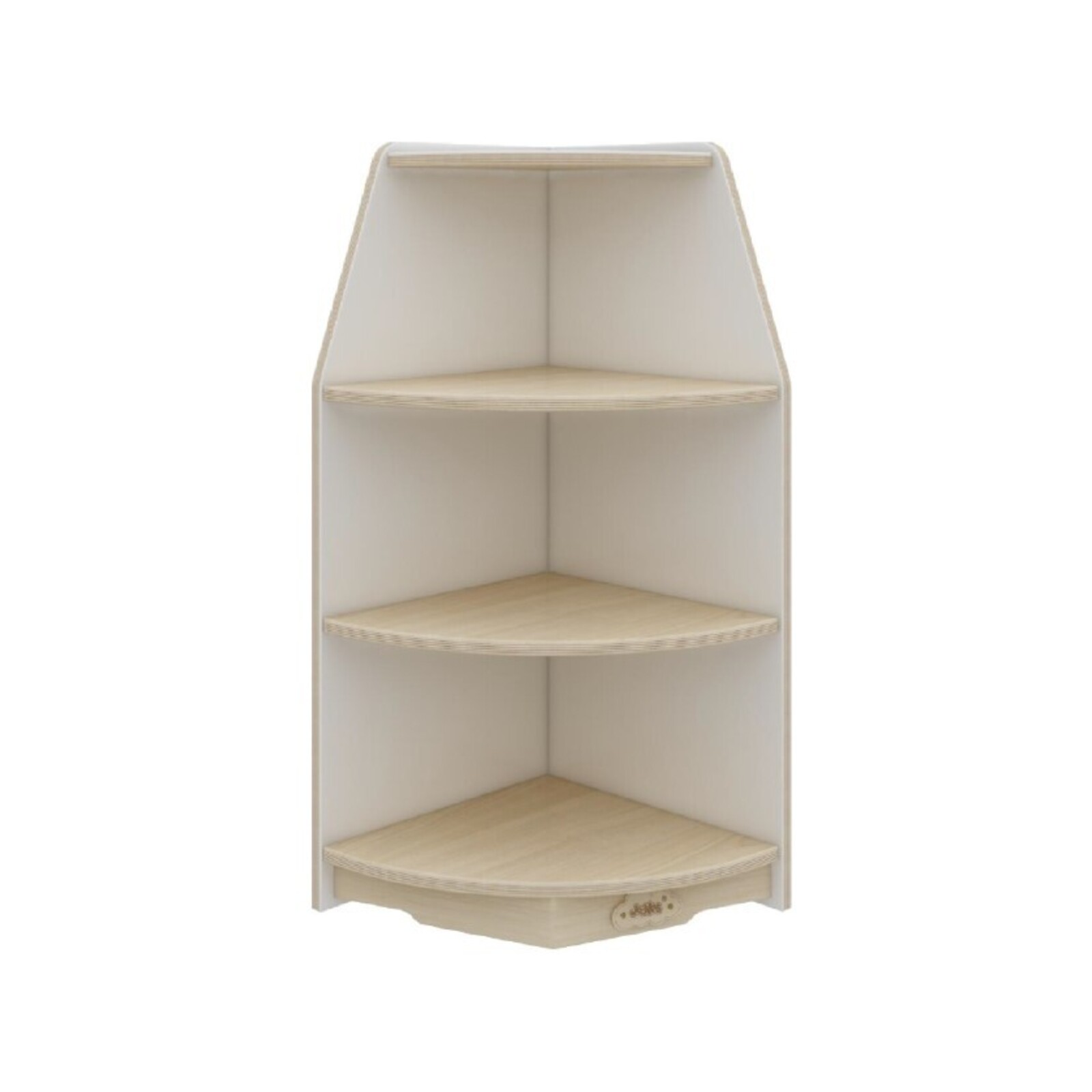 Jooyes Kids 3 Tier Corner Shelf Bookshelf Storage Wooden