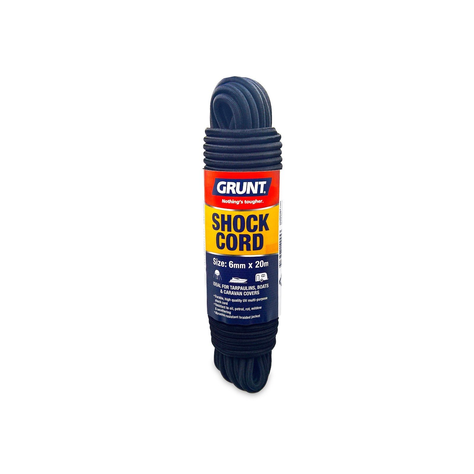 Grunt 6mm x 20m Black Shock Cord Bunnings Australia