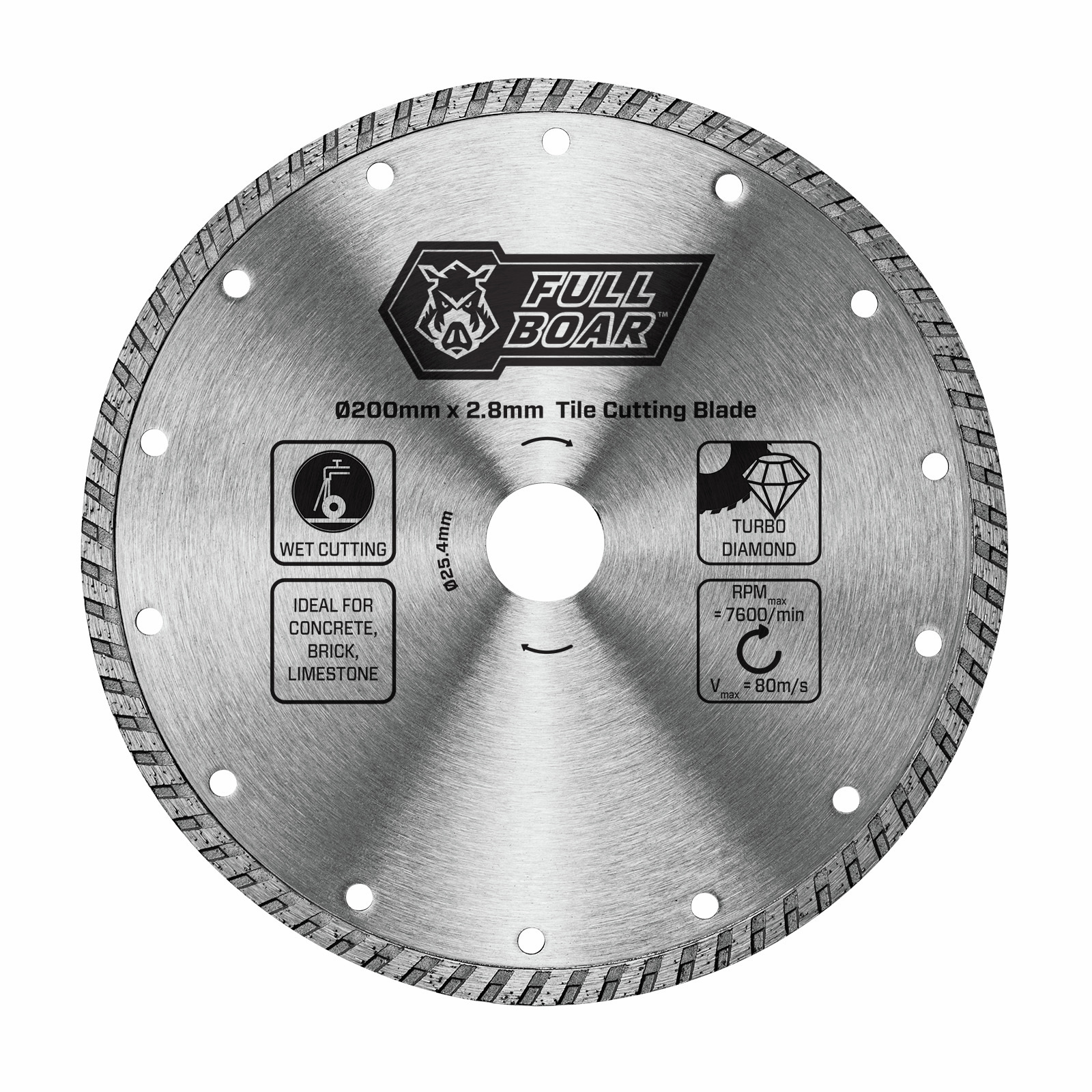 Full Boar 200mm Turbo Diamond Blade Bunnings Australia
