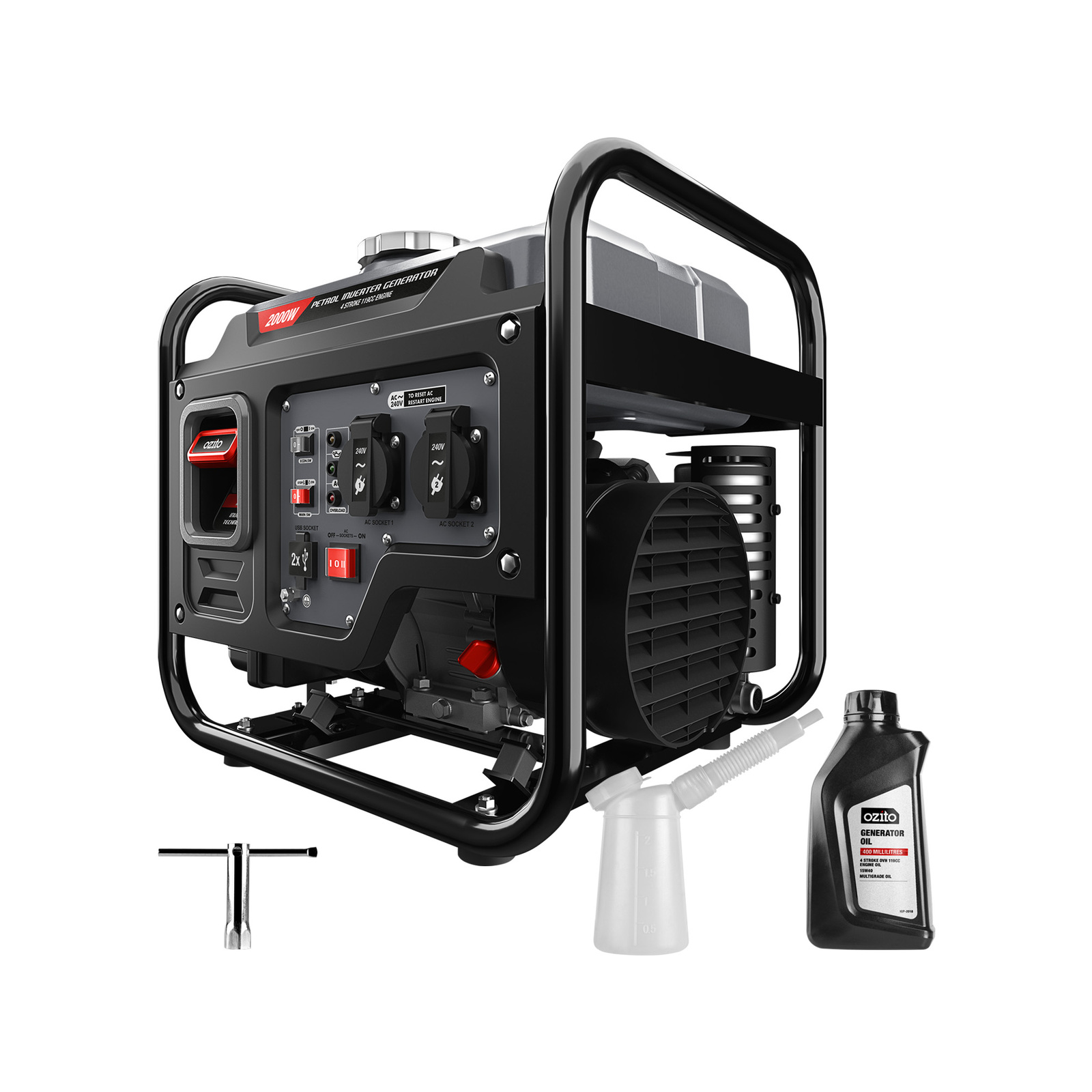 Ozito 2000W Petrol Inverter Generator - Bunnings Australia