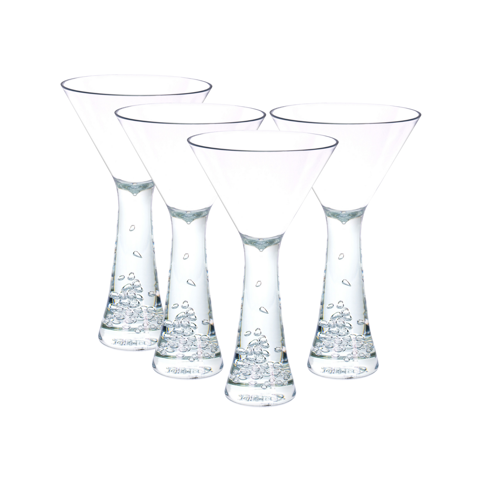 Unbreakable Bubble Base Martini Glasses 310ml Set of 4 Bunnings