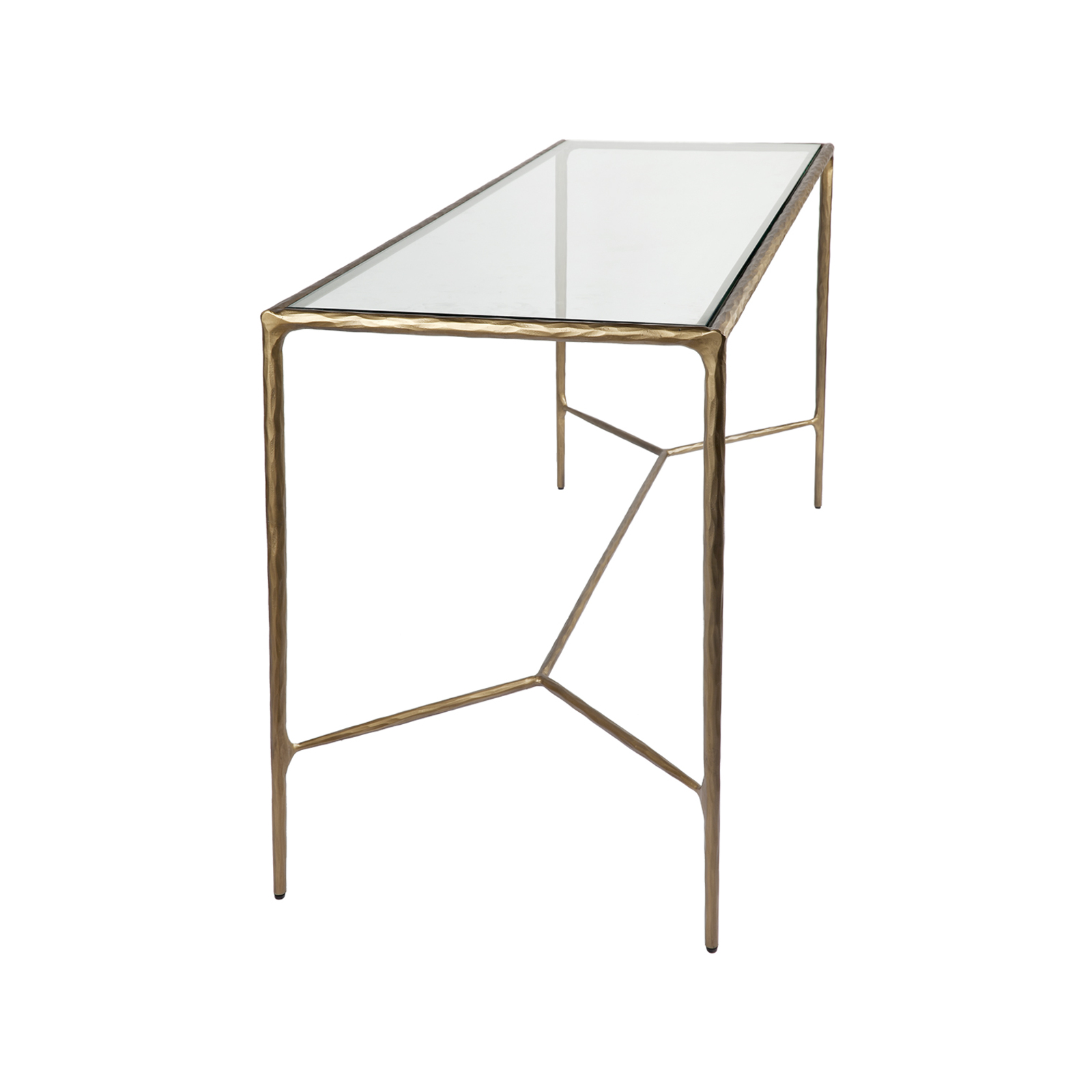 Heston Glass Desk Brass Bunnings Australia