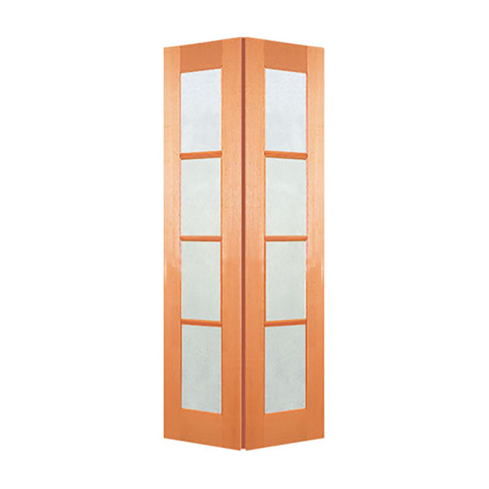 Woodcraft 2040 X 820 X 35mm Internal Bifold Door 4Lite Frosted Glass   39238d4a5e574abcbe0fee766ae5e01a