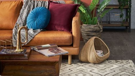 Living room with couch and coffee table