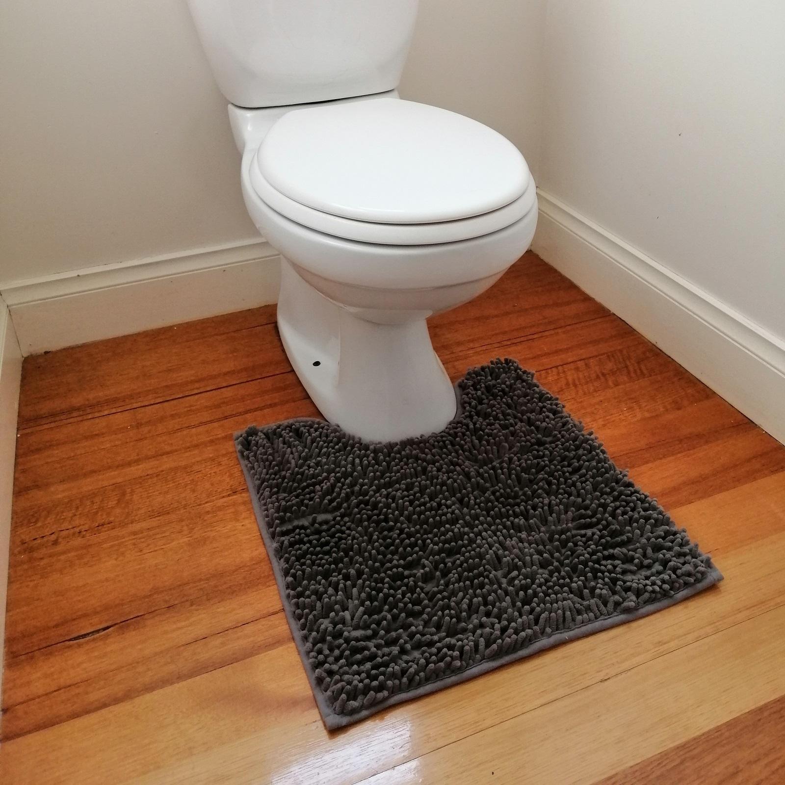 Barelli 50 x 50cm Chenille Grey Non-Slip Pedestal Bath Mat - Bunnings ...