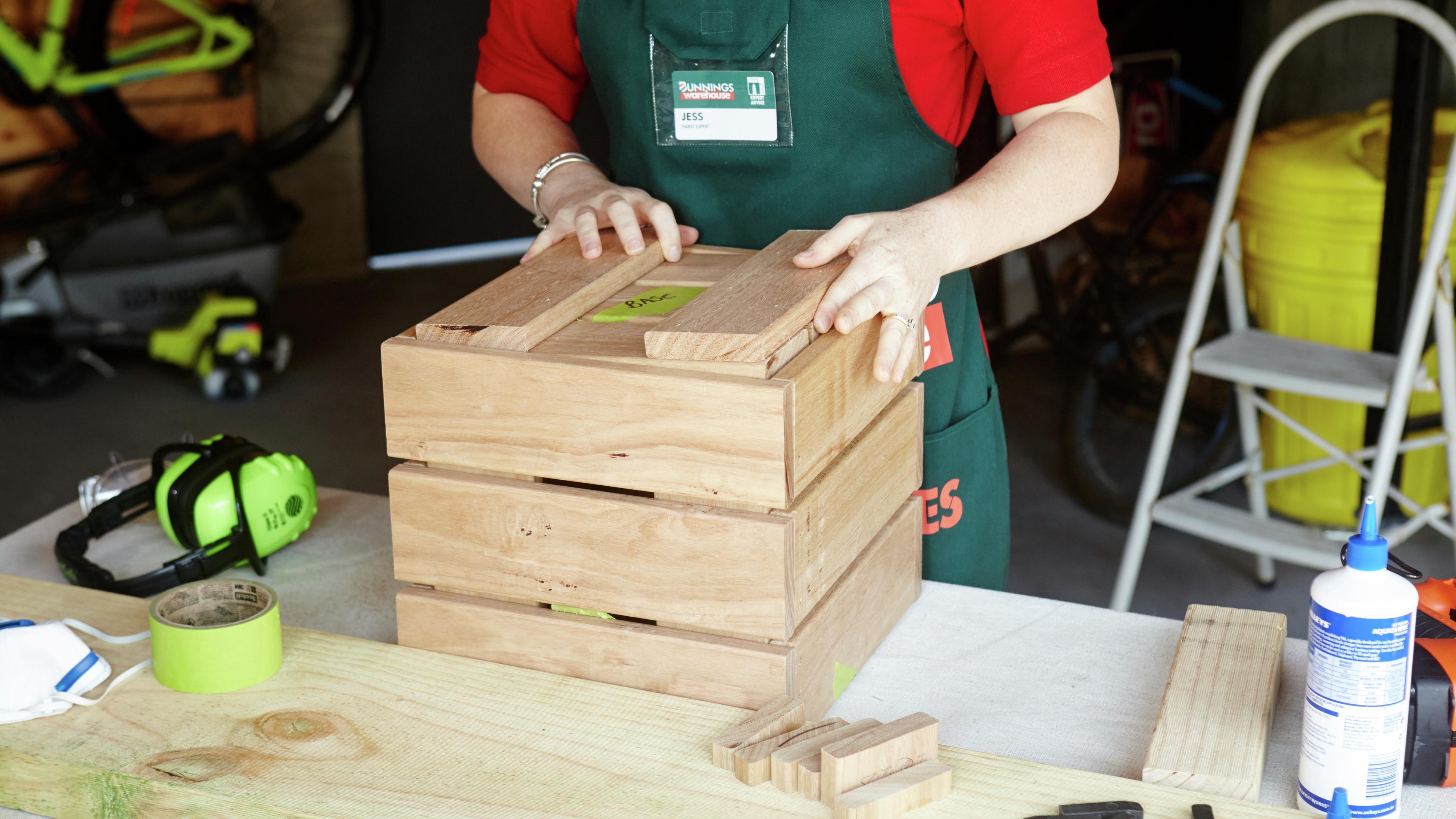 Wooden deals crates bunnings