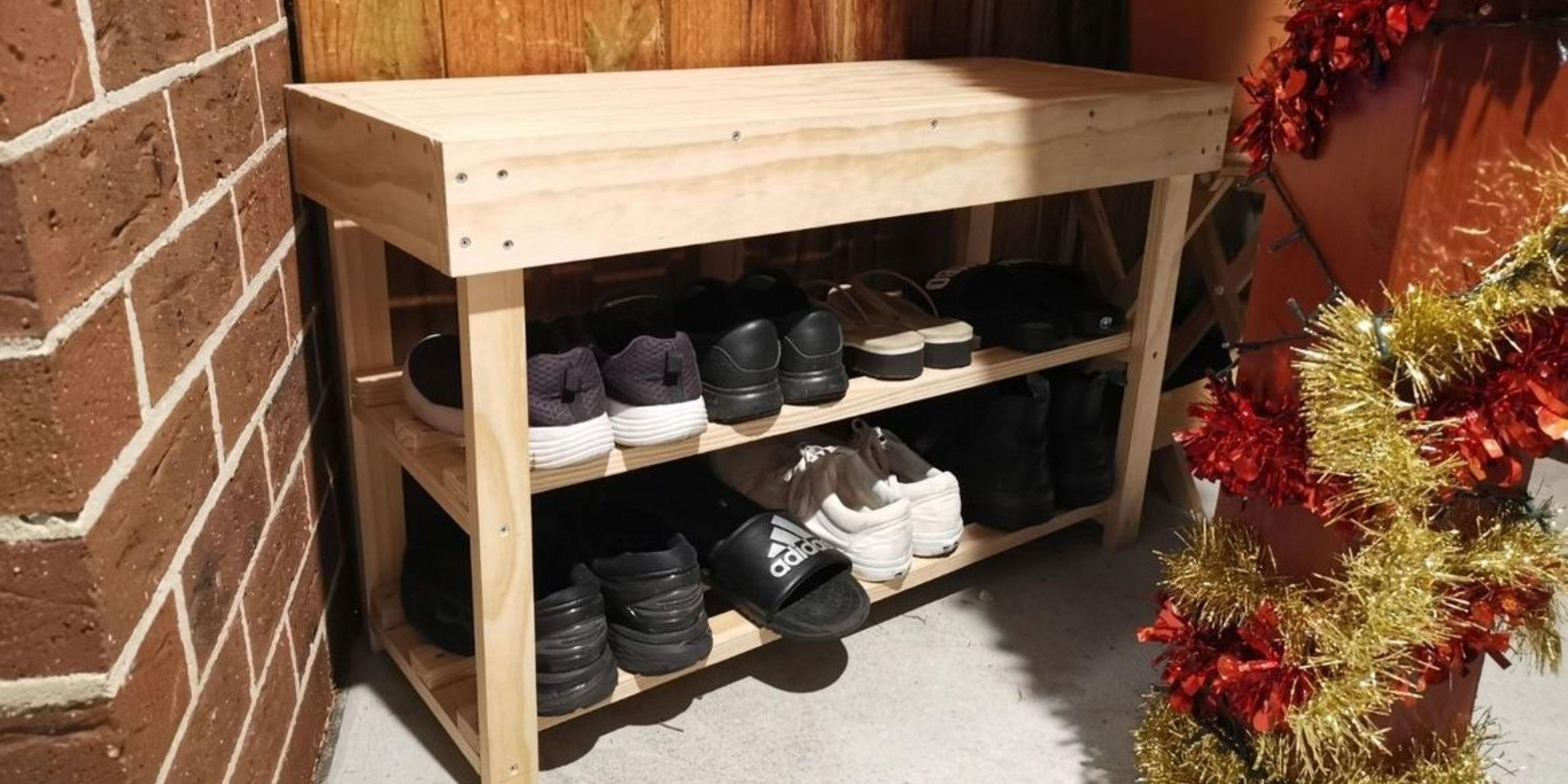 How To Make a D.I.Y. Shoe Storage Rack Bunnings Australia