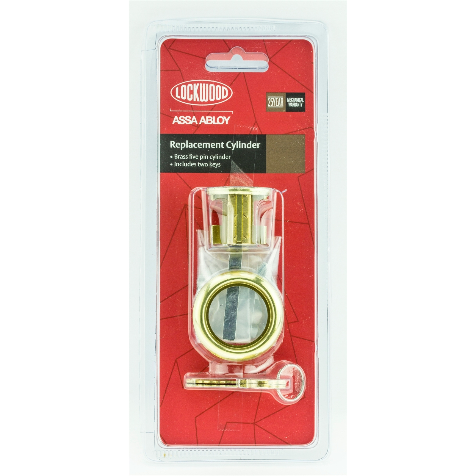 Lockwood Polished Brass Replacement 201 Cylinder - Bunnings Australia