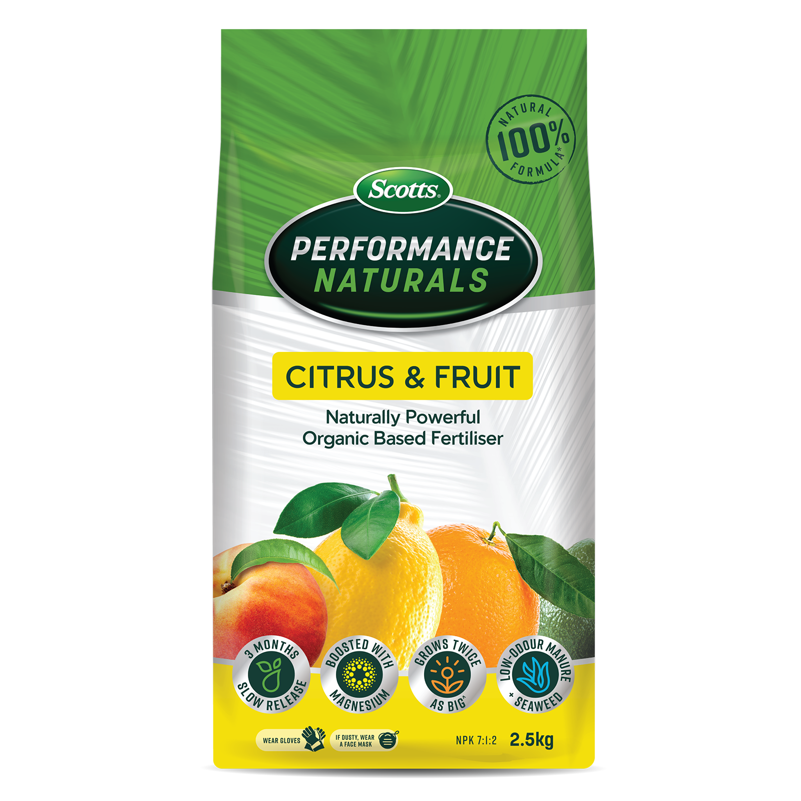 Scotts Performance Naturals 2.5kg Citrus & Fruit Organic Based Fertiliser Bunnings Australia