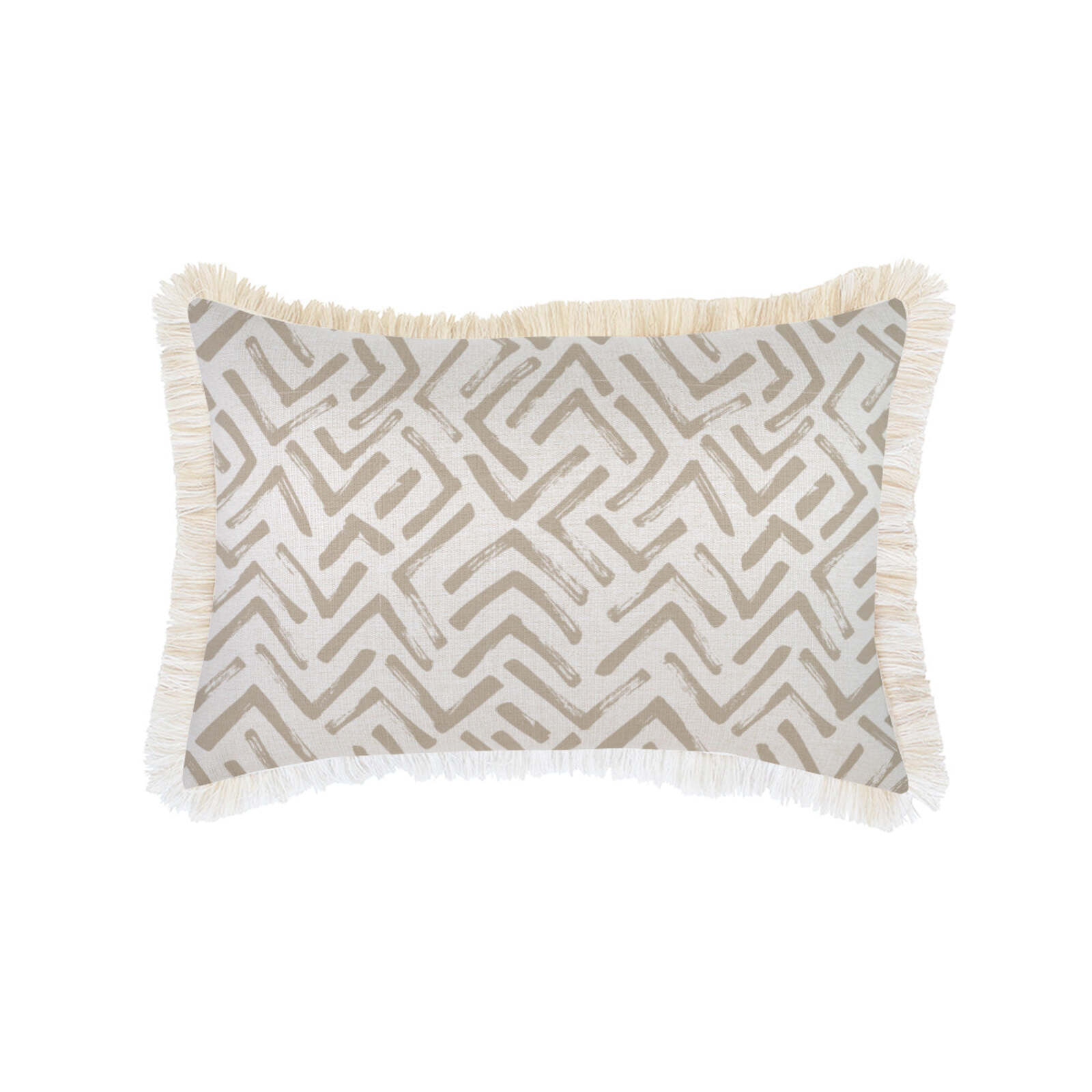 Cushion Cover-Coastal Fringe-Tribal-Beige-35cm x 50cm - Bunnings Australia