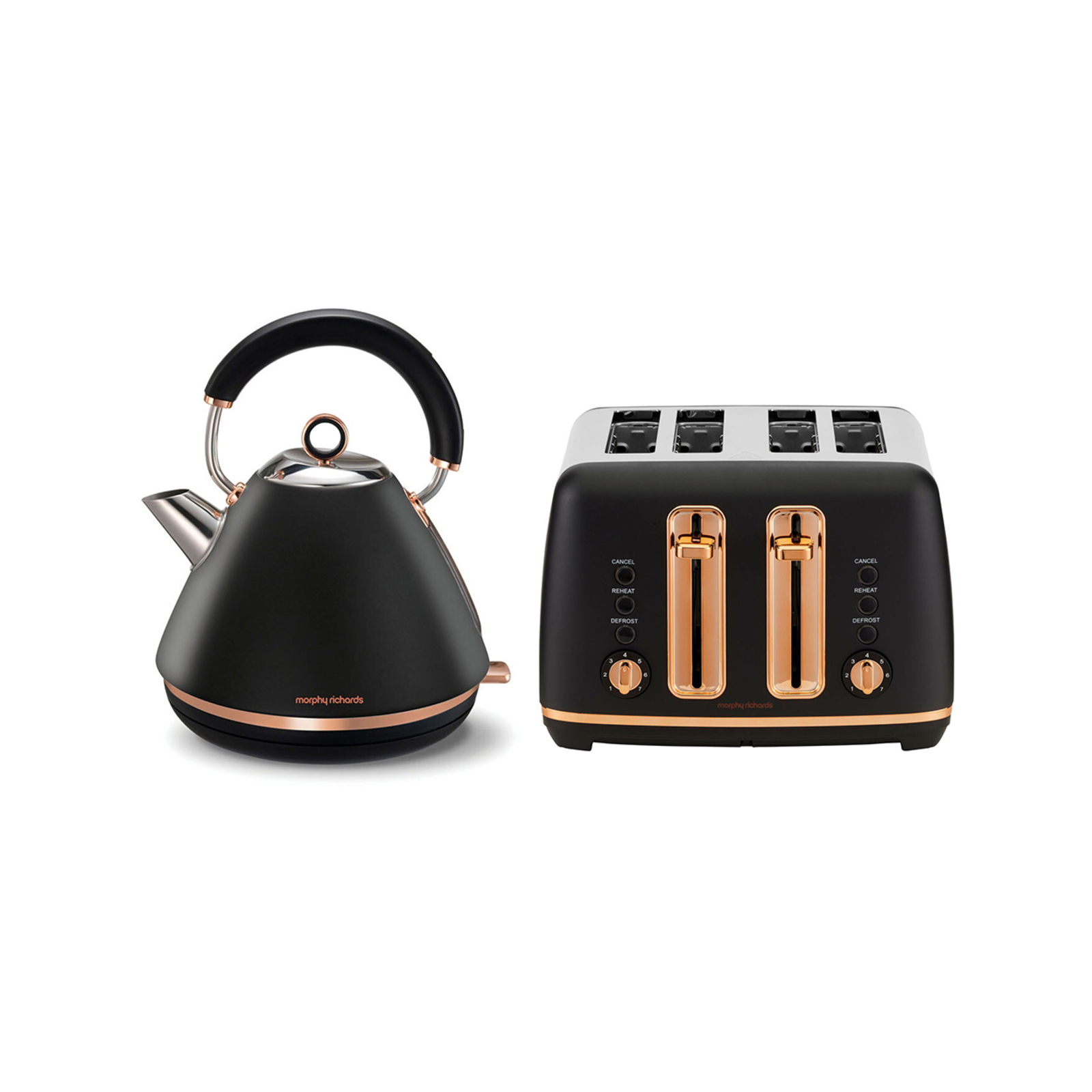 Morphy Richards 1.5L Ascend Pyramid Kettle/Ascend 4 Slice Toaster Rose