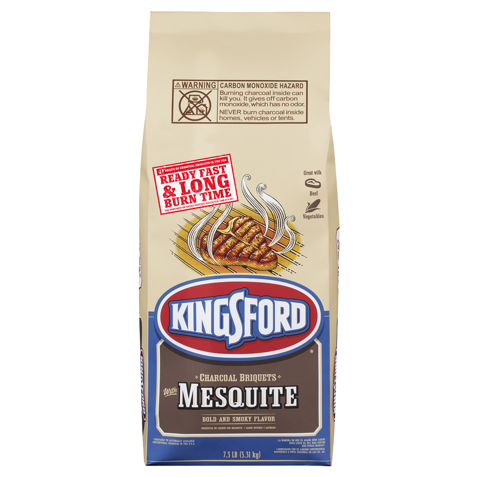 Kingsford 3.3kg Charcoal Briquette Mesquite 3.3kg Bunnings Australia