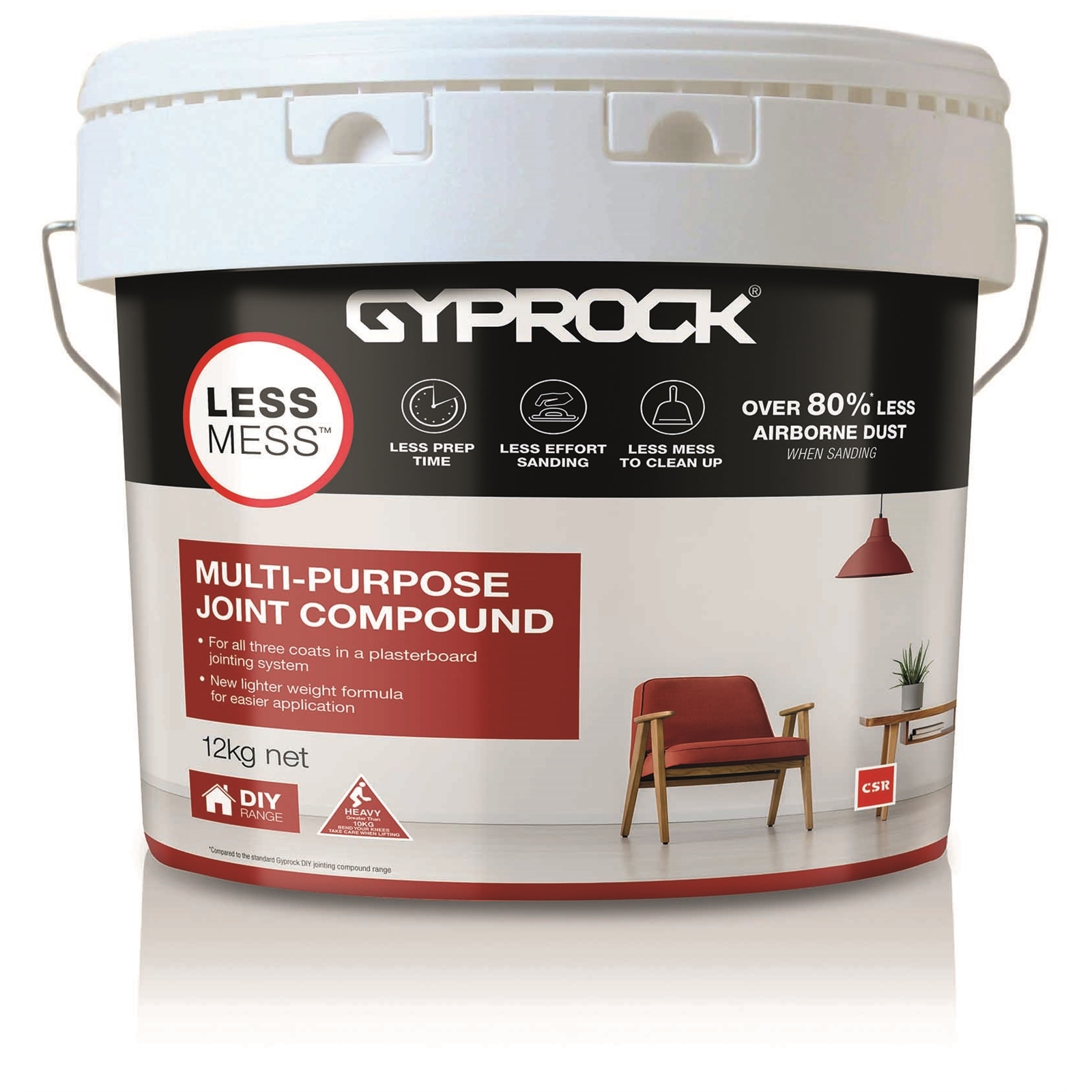Gyprock CSR 12kg DIY Less Mess Multi Purpose Joint Compound Bunnings