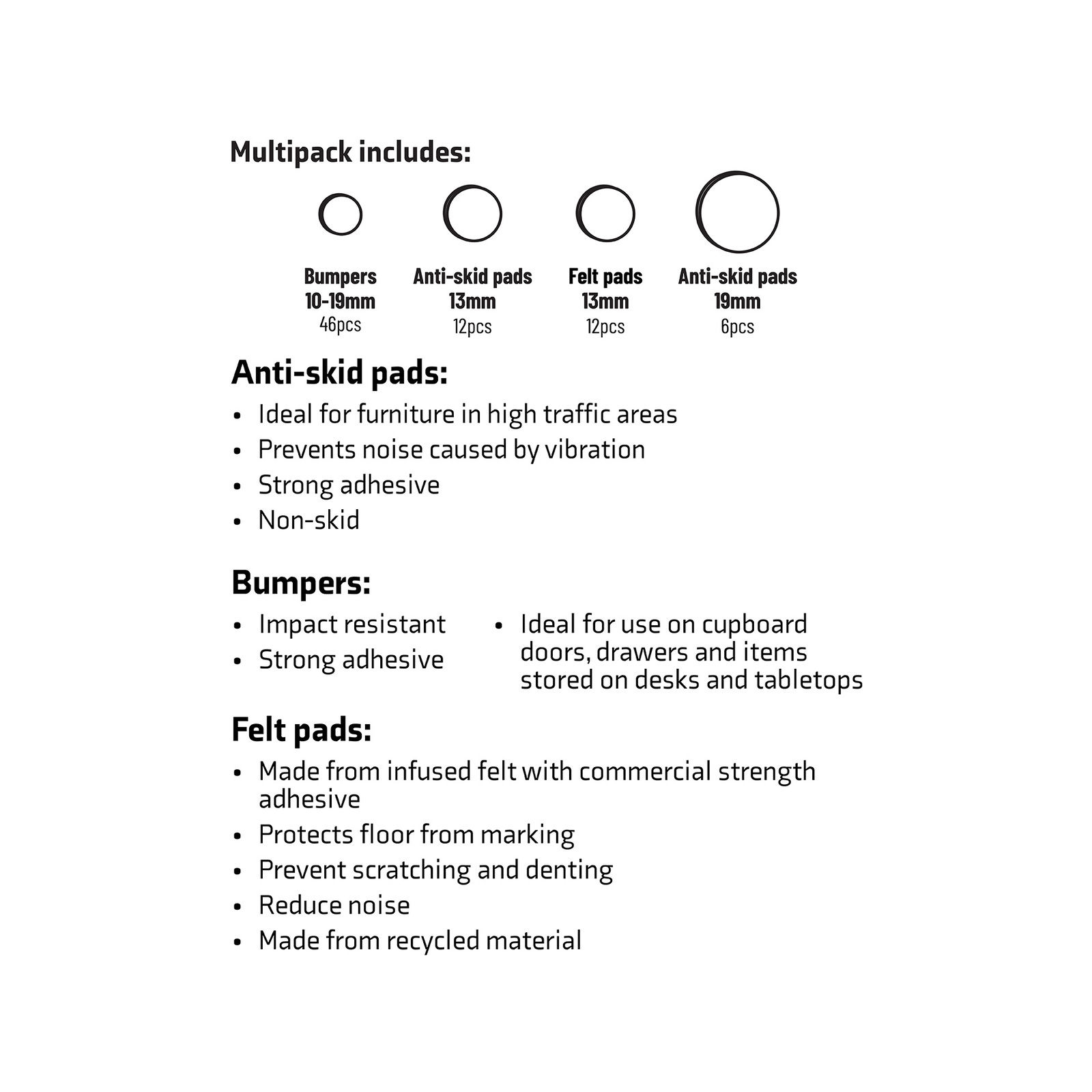 Surface Gard 9.519mm Multi Surface Protection Pack 76 Pieces