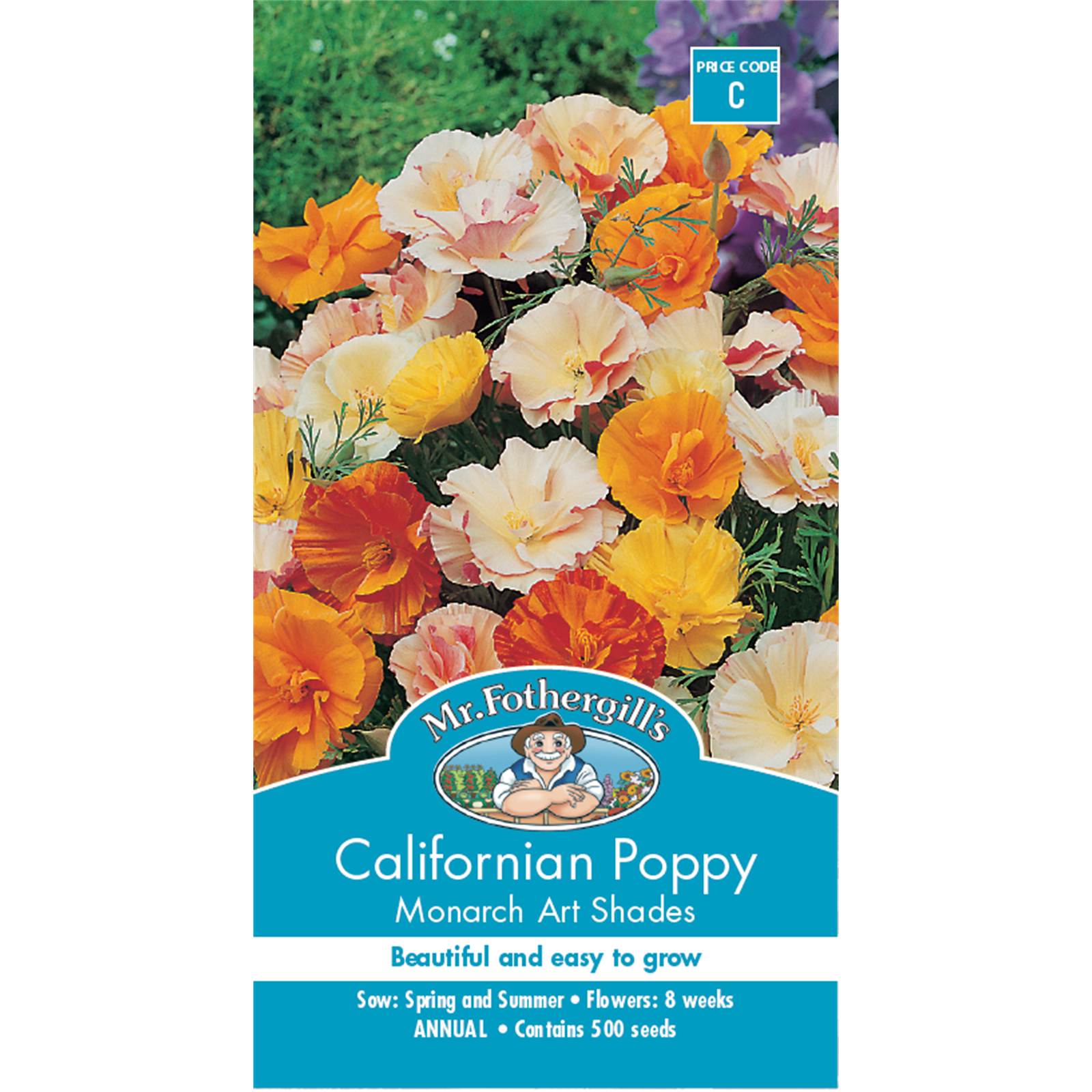 Mr Fothergill's Californian Poppy Monarch Flower Seed Bunnings Australia