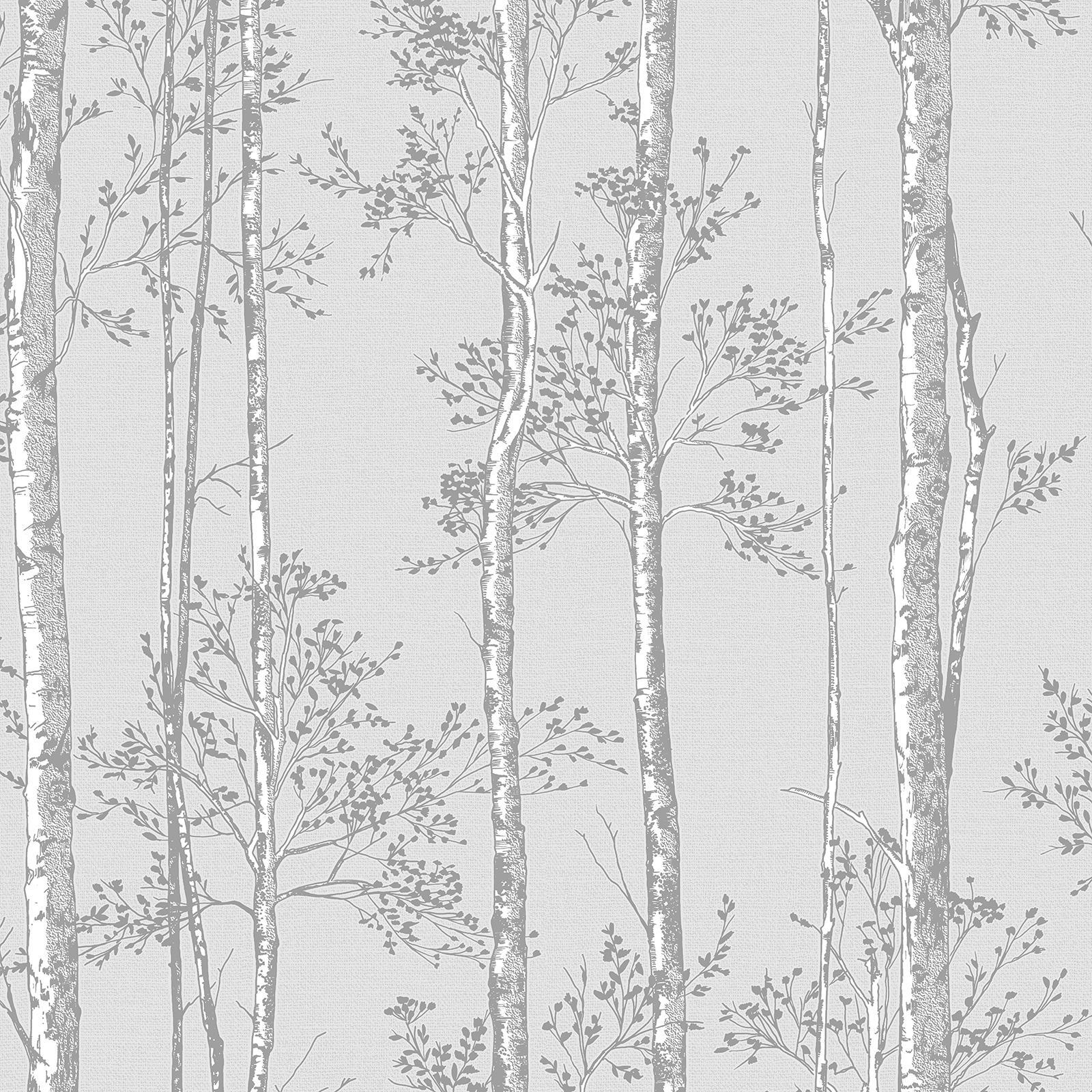 Superfresco Easy 1/2m Branches Grey Wallpaper Sample Bunnings Australia