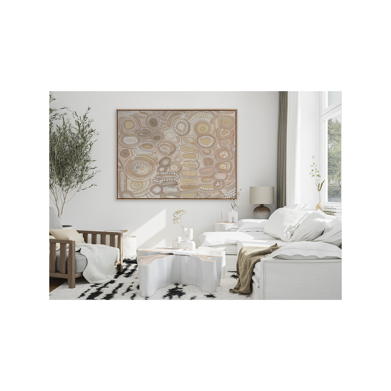 Marramarra Oak Box Frame Canvas Art Print Bunnings Australia