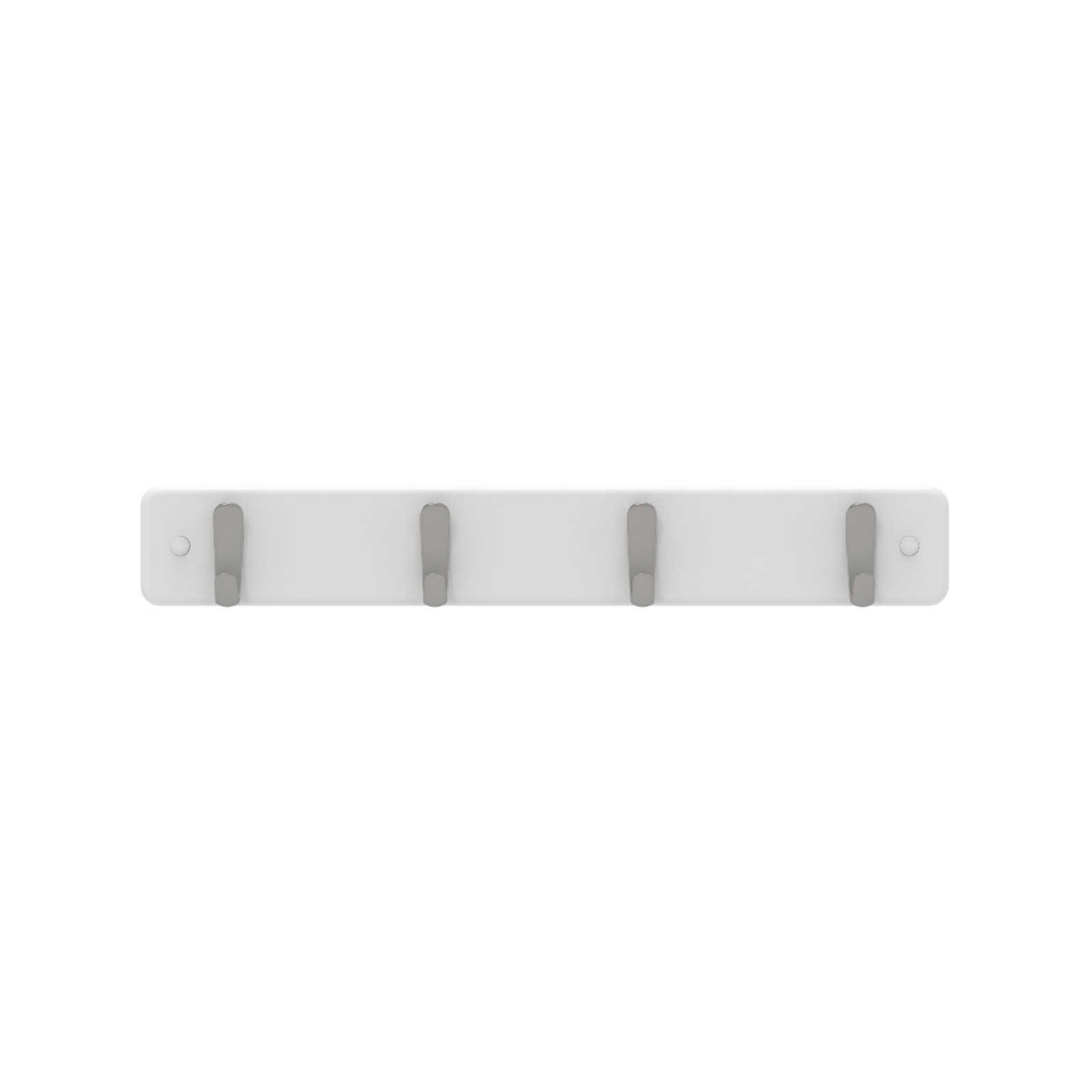 Perma Products 4 Brushed Nickel Hooks White Board Hook Rack Bunnings