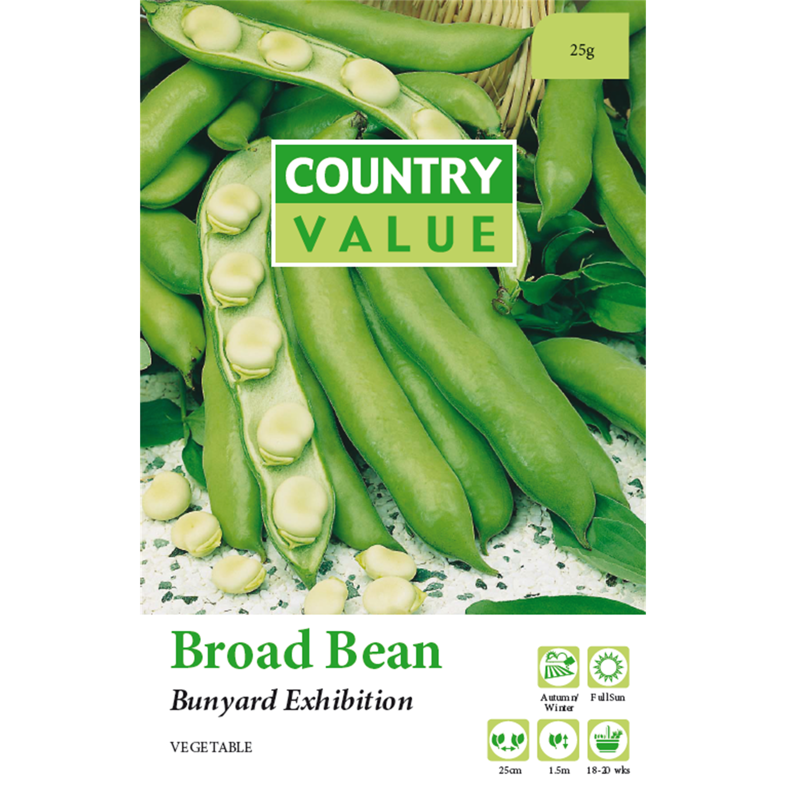 Country Value Bunyard Exhibition Broad Bean Vegetable Seeds Bunnings