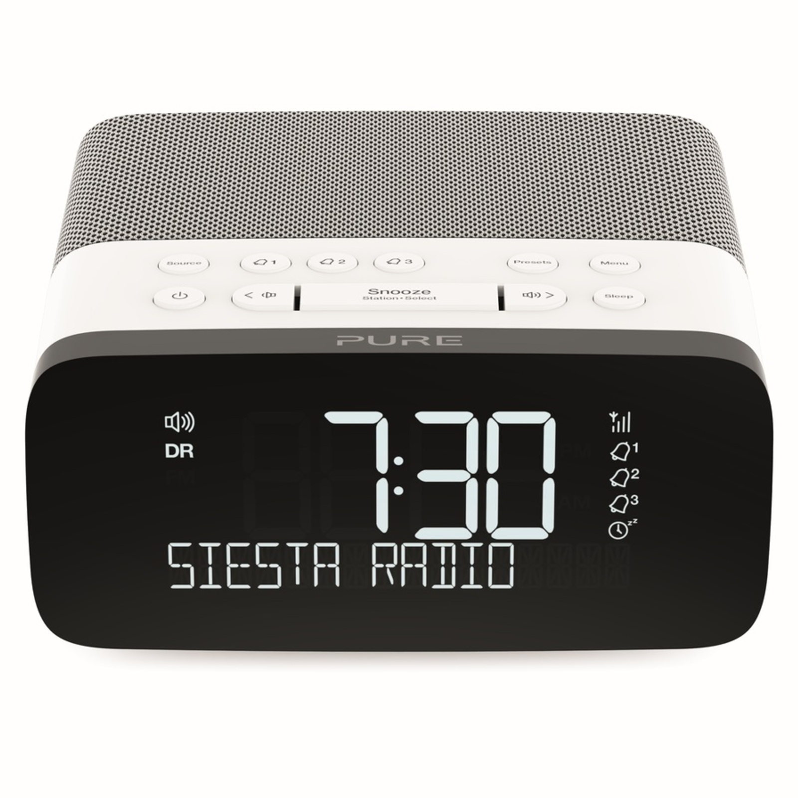 Pure Siesta Rise DAB/DAB+/FM Digital Radio w/Headphone Jack/Clock/USB ...