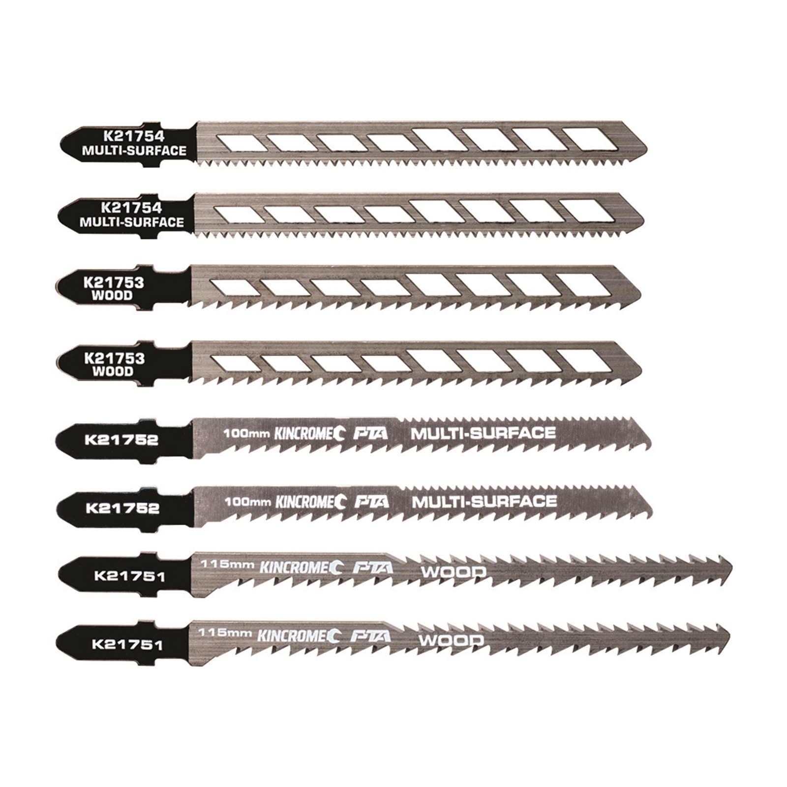 Kincrome PTA 8 Piece Double Edge/Skeleton Jigsaw Blades Bunnings