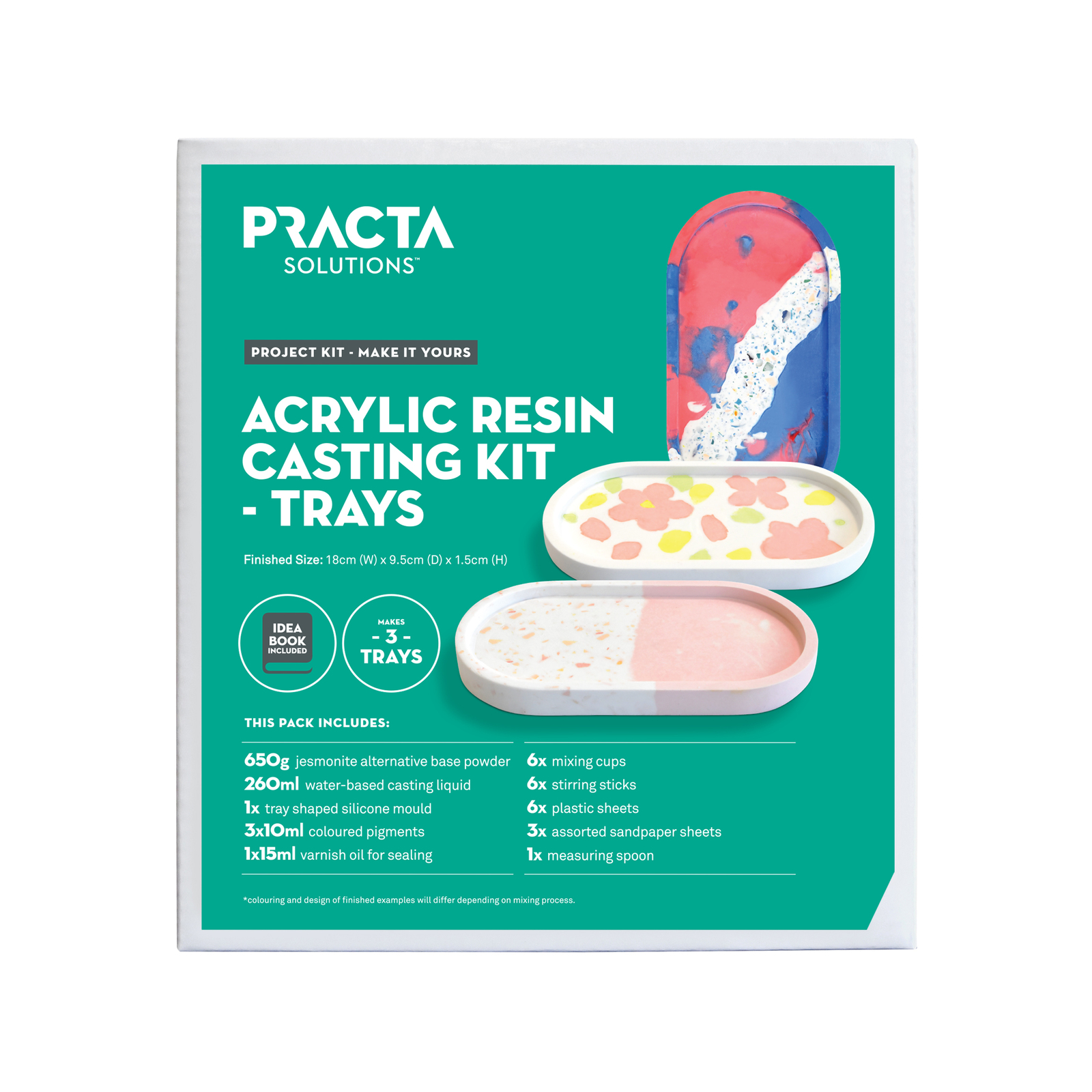 Practa Acrylic Resin Casting Kit Trays Bunnings Australia