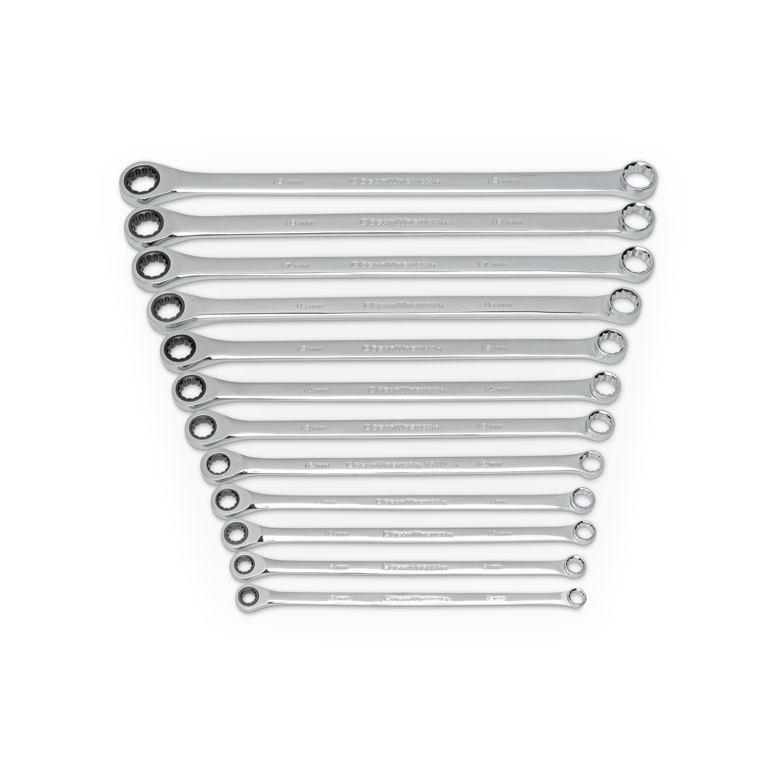 GEARWRENCH 12 Piece 72Tooth 12 Point XL GearBox™ Double Box Ratcheting Metric Wrench Set