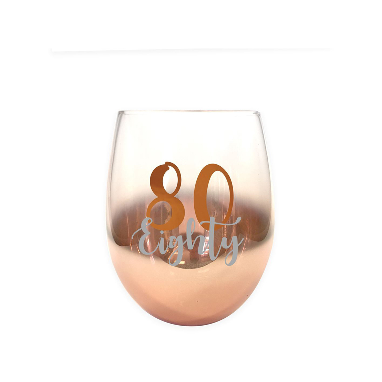 Rose Gold 80 Ombre Stemless Wine Glass 600ml Drinking Cup - Bunnings ...