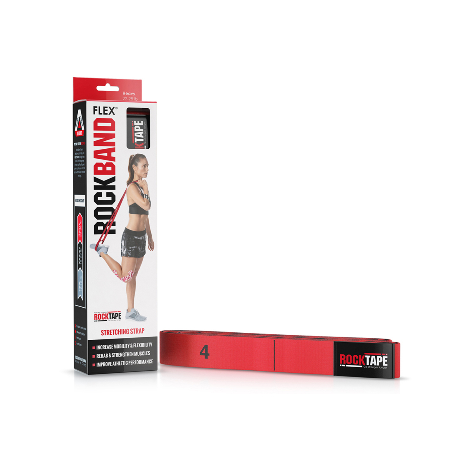 RockTape Heavy 2228lb RockBand Flex Stretching Strap Resistance Band