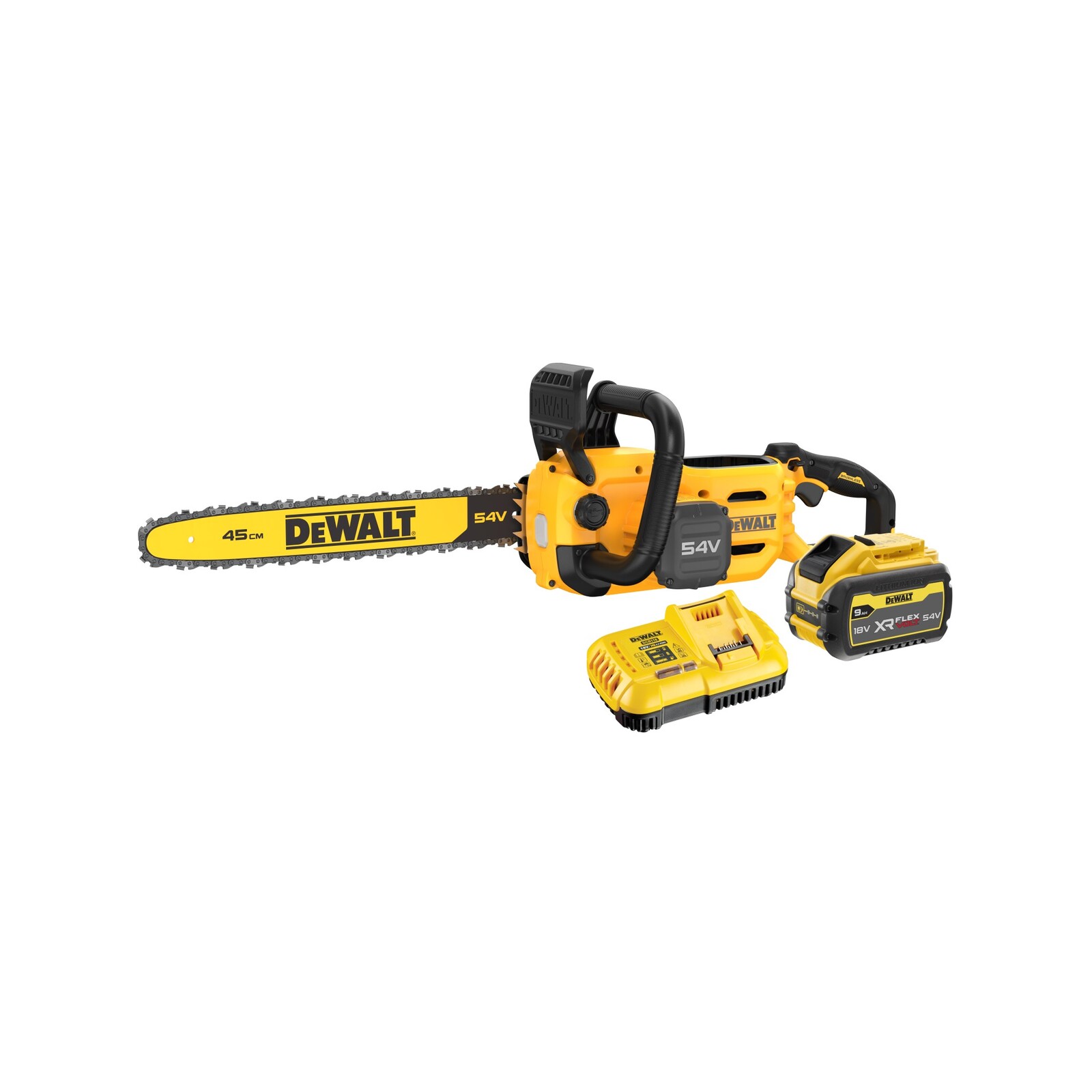 DEWALT 54V 450mm (18") FlexVolt Cordless Chainsaw Kit DCMCS574X1XE