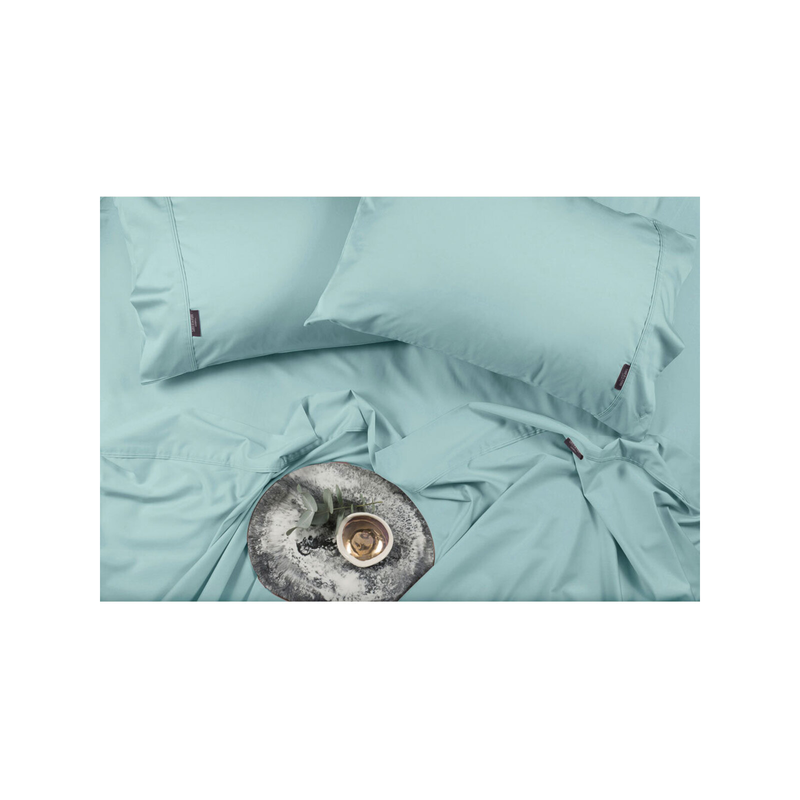 Sheraton Luxury Bamboo/Cotton Sheet Set 400Tc Queen Aqua Mint