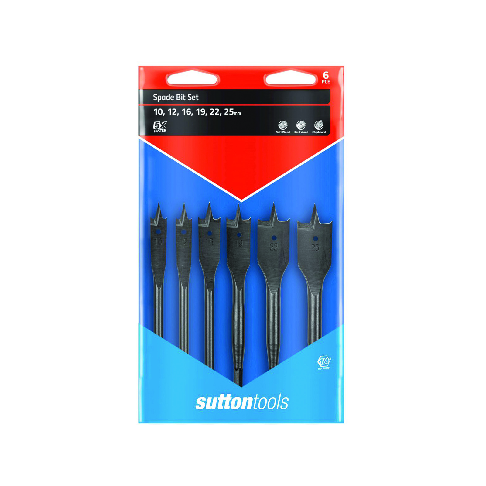 Sutton Tools 6 Piece Spade Bit Set Bunnings New Zealand
