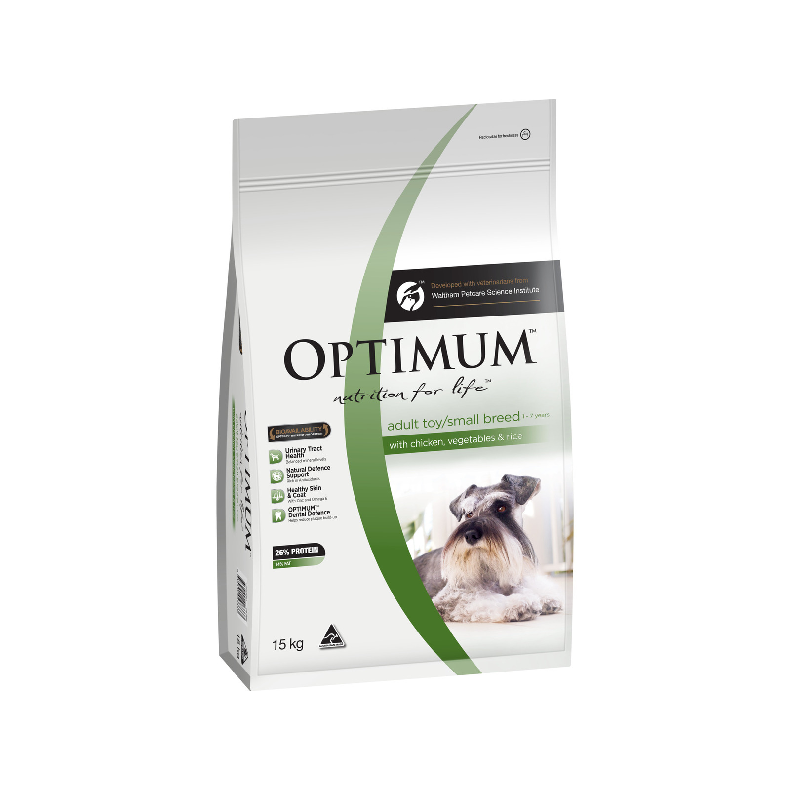 Optimum 15kg Chicken, Veg & Rice Toy Breed Dog Food - Bunnings Australia