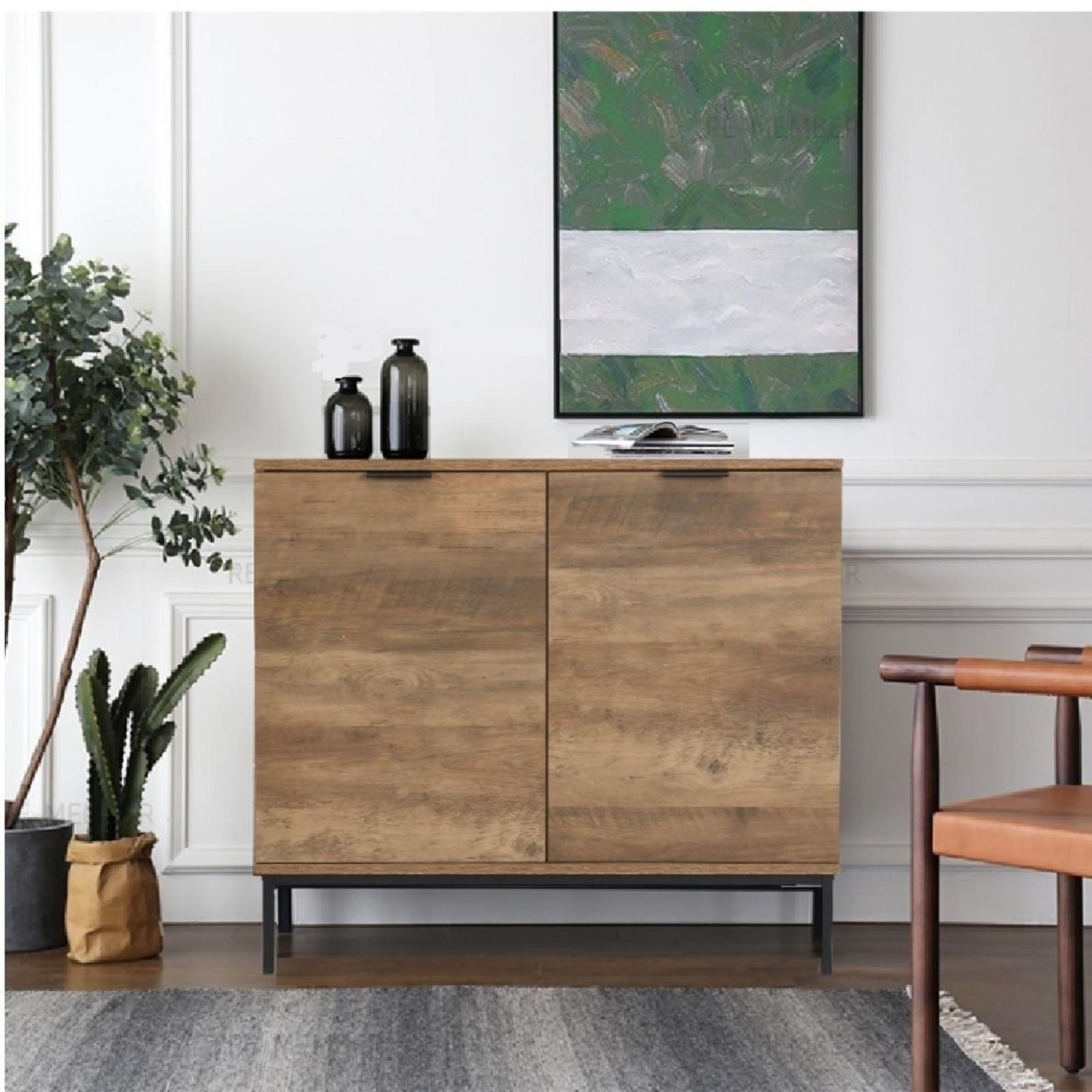 Cosmoliving Bronx Compact 2 Door Sideboard W/adjustable Shelves