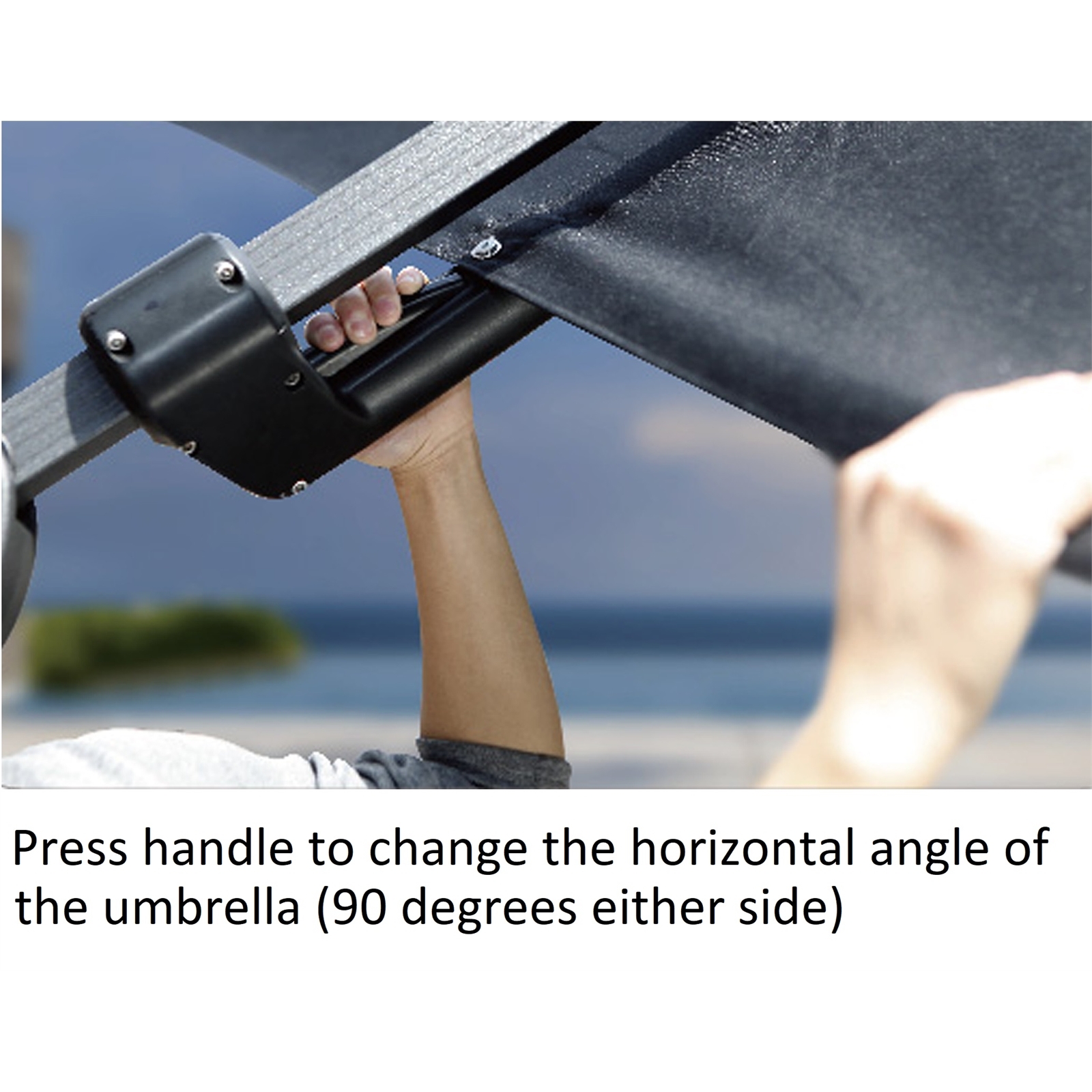 Mimosa 3.5m Charcoal Andaman Cantilever Umbrella Bunnings Australia