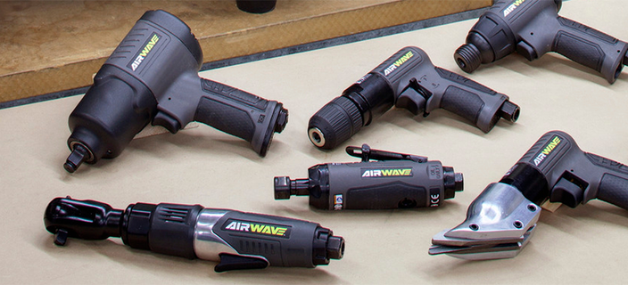 Ryobi Airwave tools on ground.