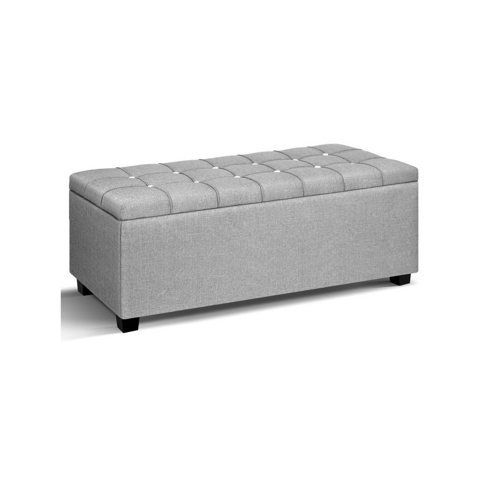 Artiss Storage Ottoman Blanket Box Foot Stool Grey Bunnings Australia