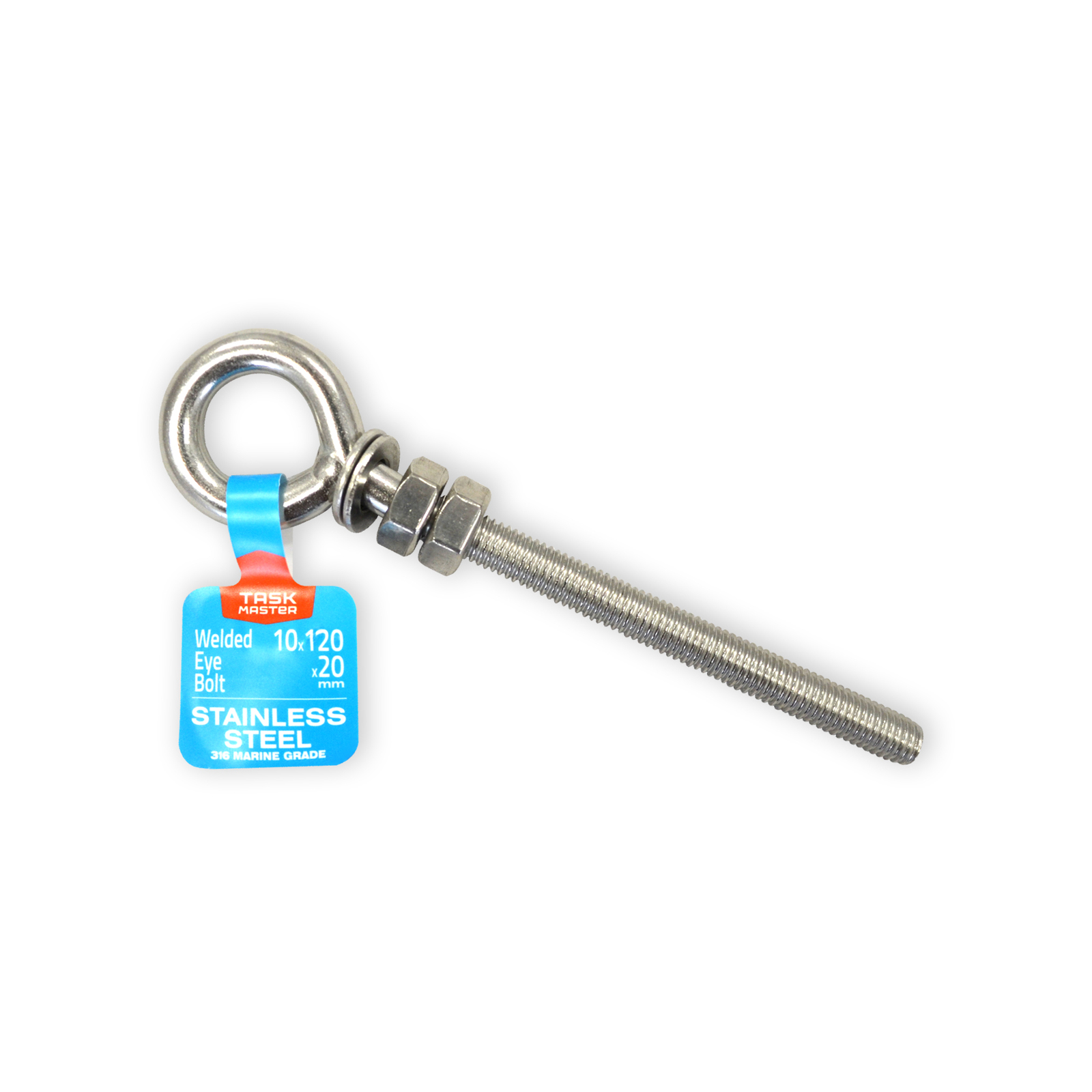 Taskmaster 10 x 120 x 20mm 316 Stainless Steel Eye Bolt Weld Bunnings