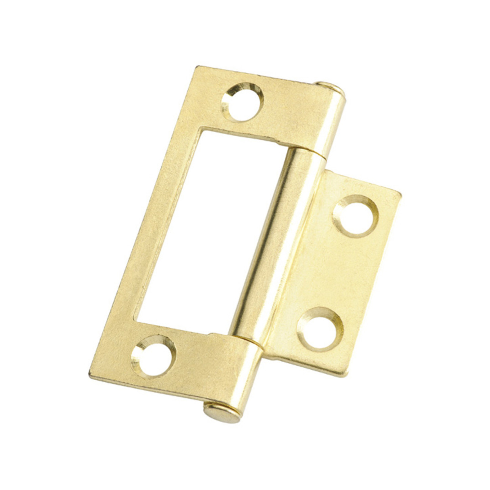 Lane 50 x 40 x 1.2mm Brass Plated Fixed Pin Easy Fit Hinge - 2 Pack ...