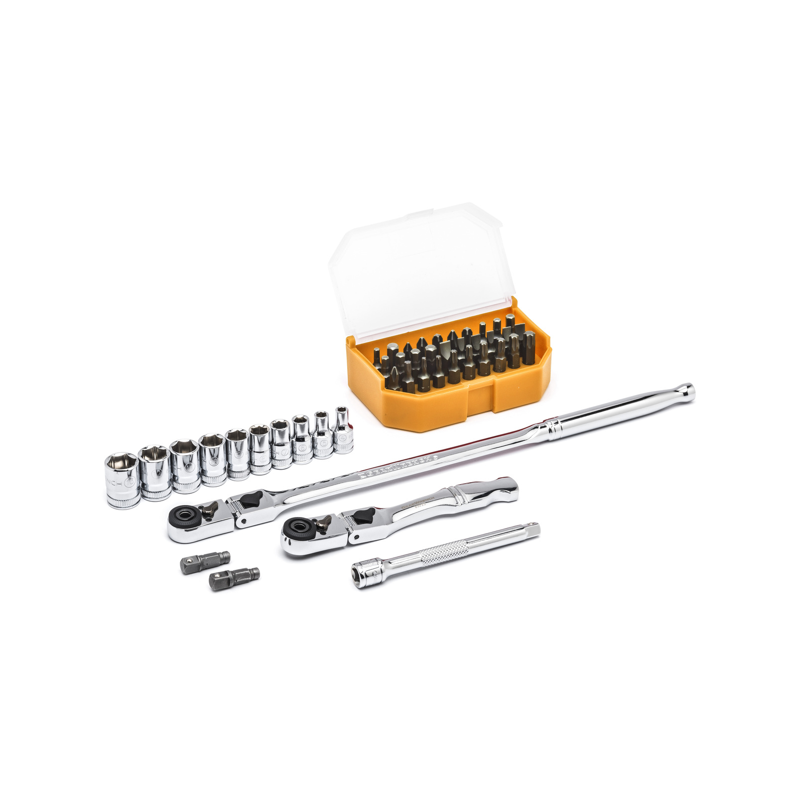 GEARWRENCH 45 Piece 1/4" Drive 6 Point Standard Metric Slim Head