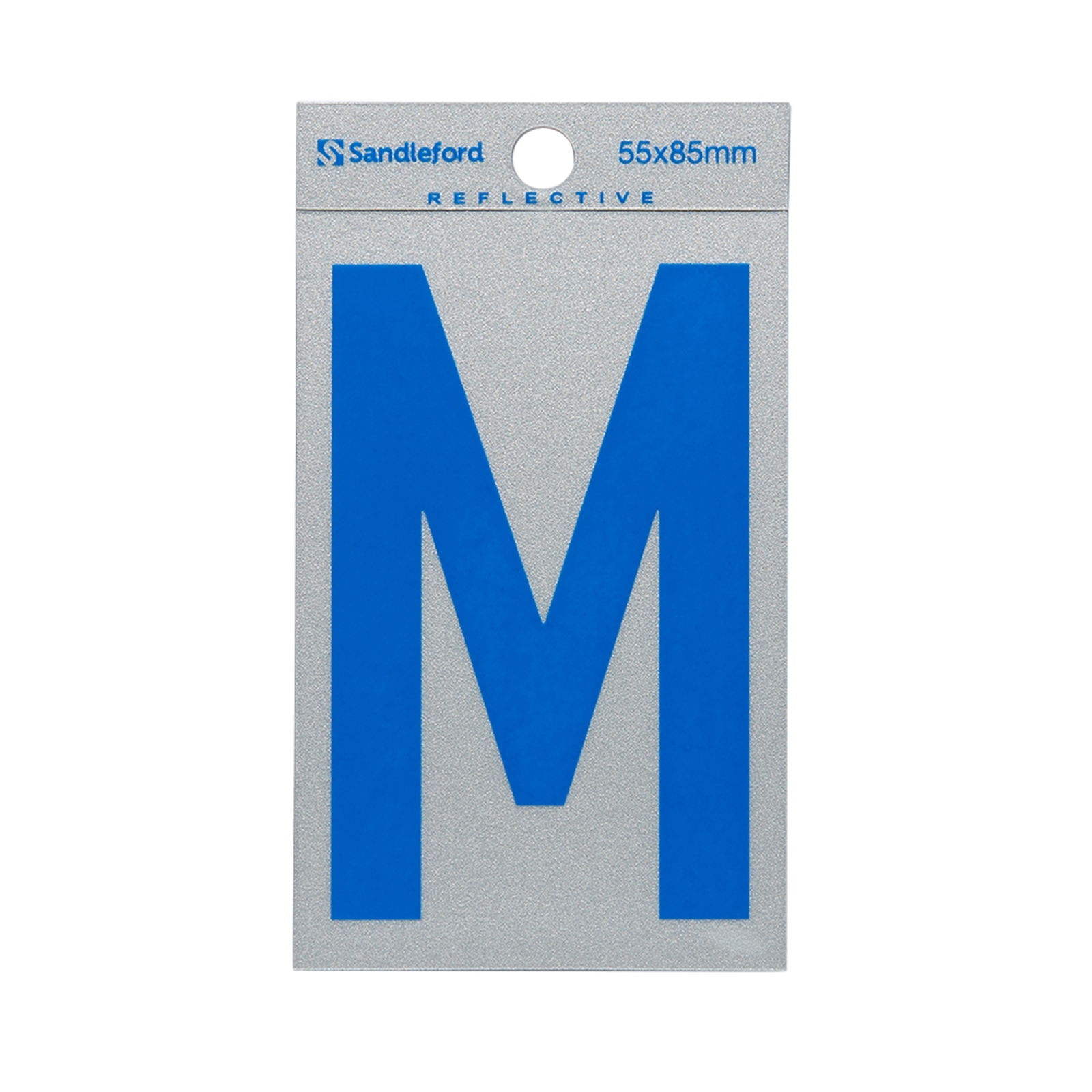 Sandleford 85mm Blue Reflective Self Adhesive House Letter M Bunnings