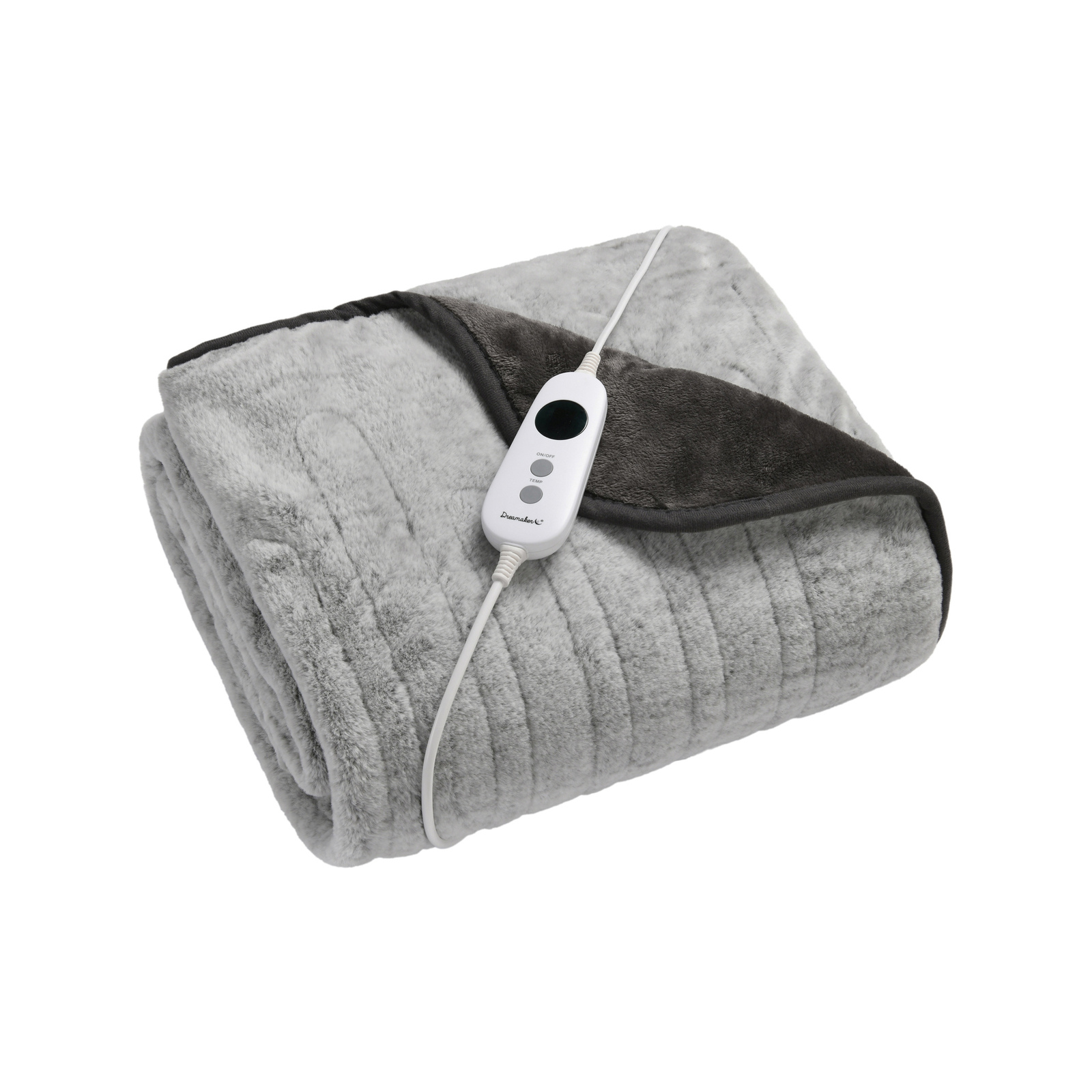 Dreamaker Faux Mink Heated Throw Silver With White Tip 160x120cm - Bunnings  Australia