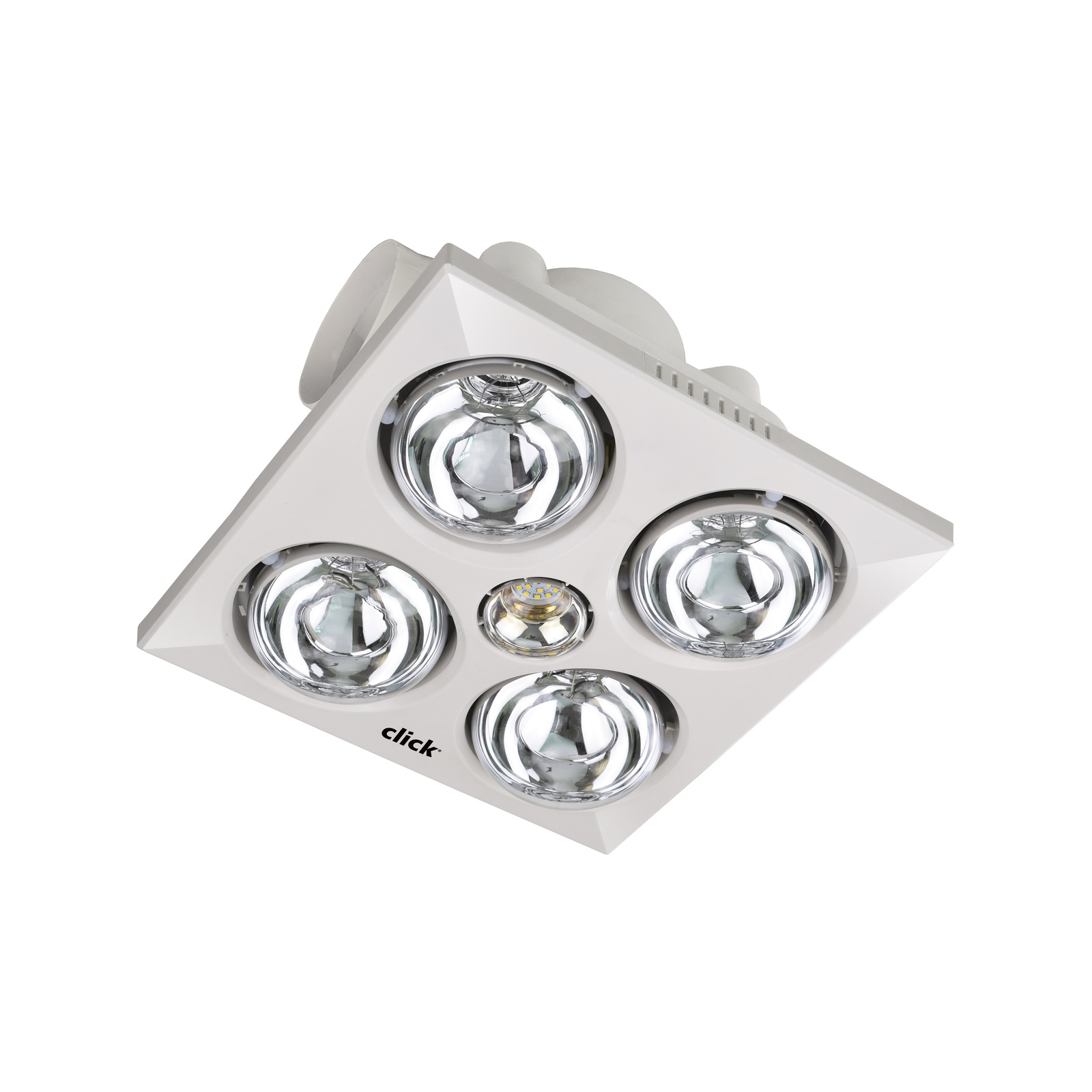 Click 4 x 275W Silver Ducted 3 in 1 Heater Bathroom Exhaust Fan - Bunnings  Australia