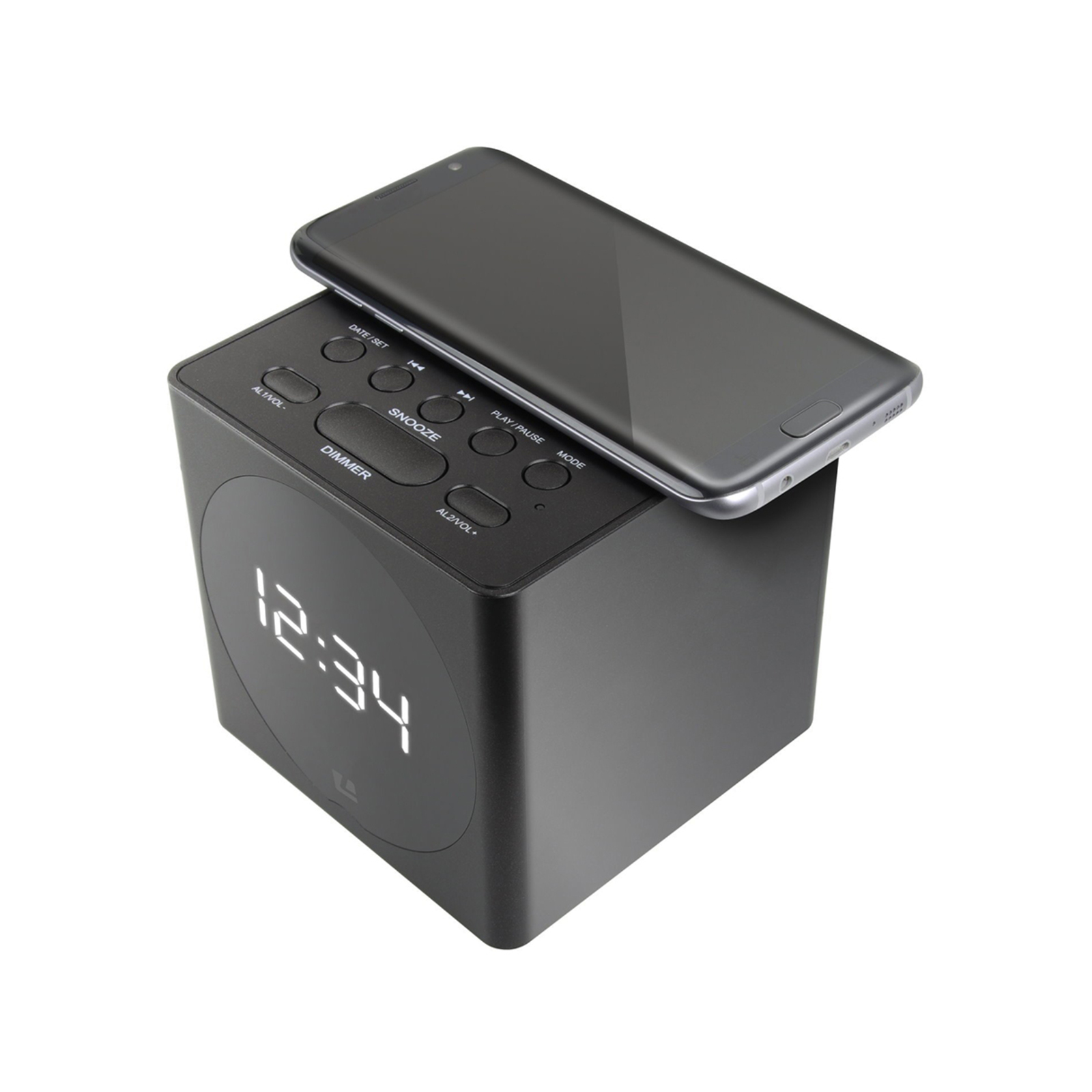 Liquid Ears Dual Alarm Clock w/Wireless Phone Charge Bunnings Australia