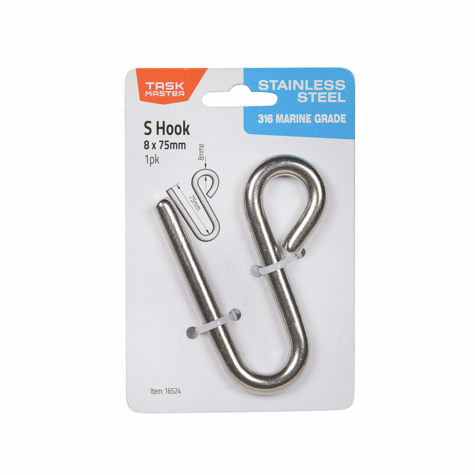 Taskmaster 8 x 75mm 316 Stainless Steel S Hook Bunnings Australia