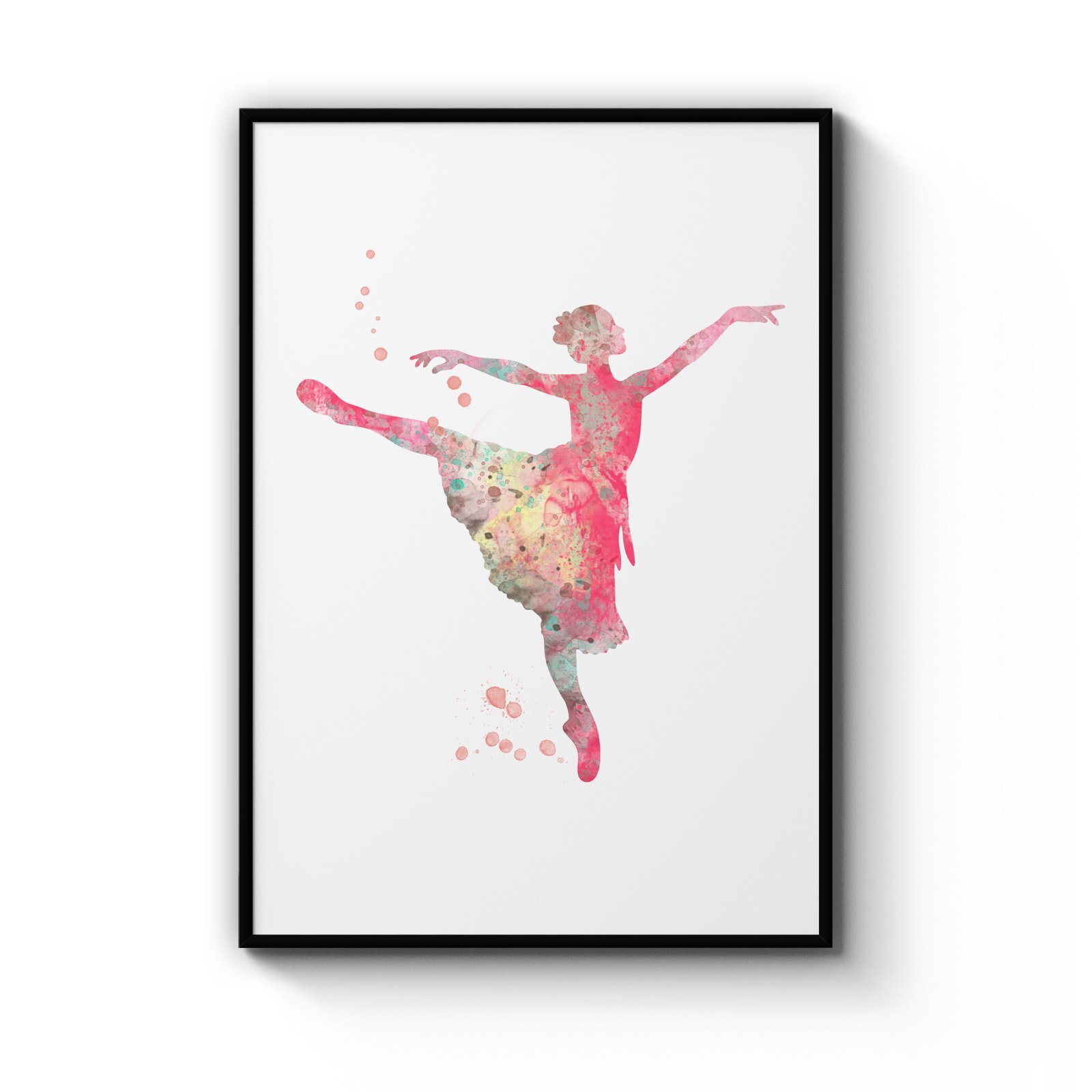 Pink Ballerina Girls Bedroom Ballet Dance Wall Art - Bunnings Australia