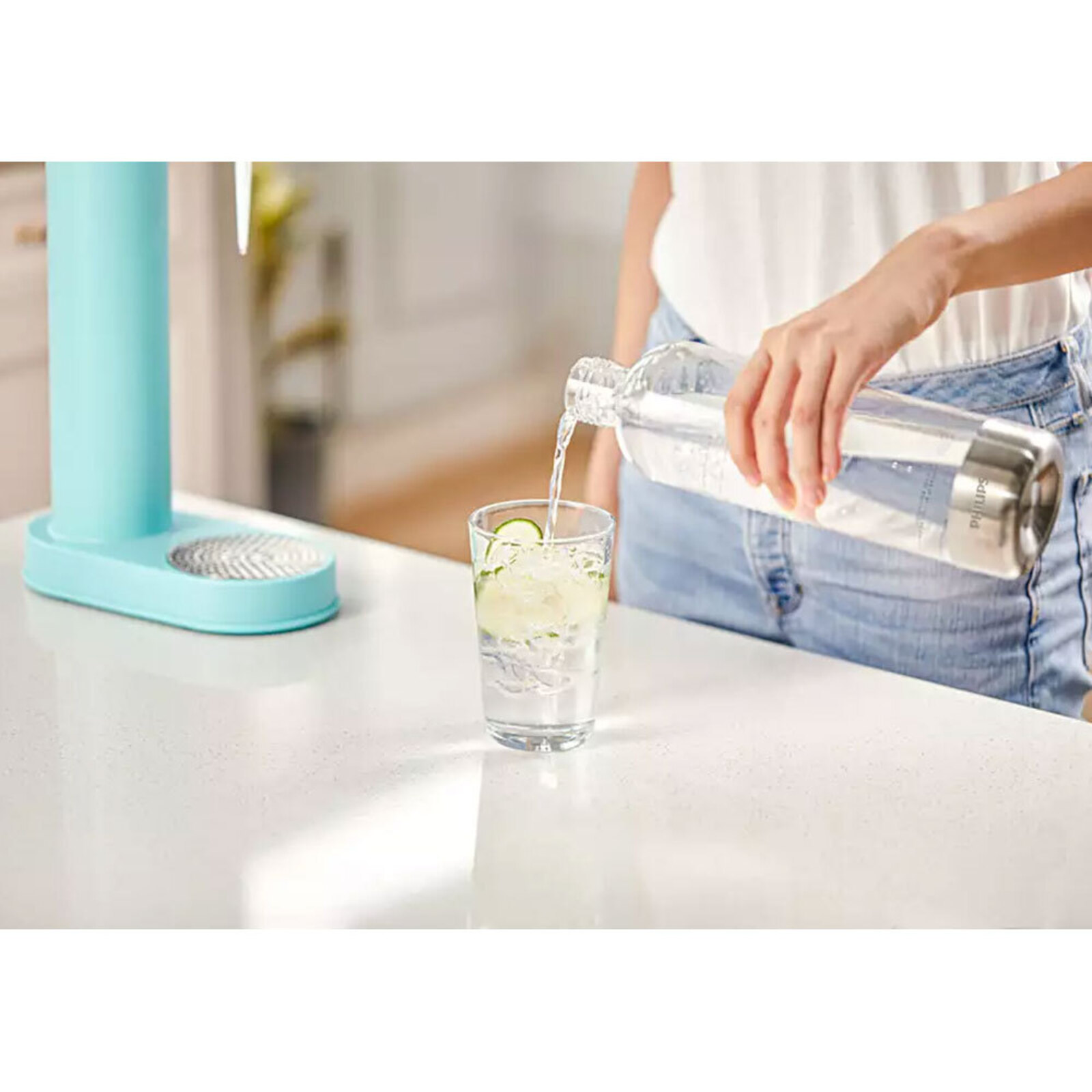 2x Philips GoZero BPA Free 1L Sparkling Water/Carbonating Bottle for